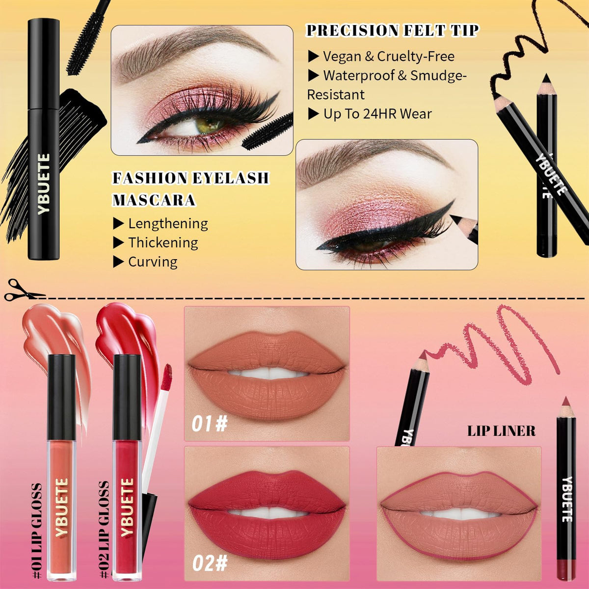 YBUETE Beginner Makeup Kit for Teen Makeup Set for Girl - YBUETE Official Imagery - 6