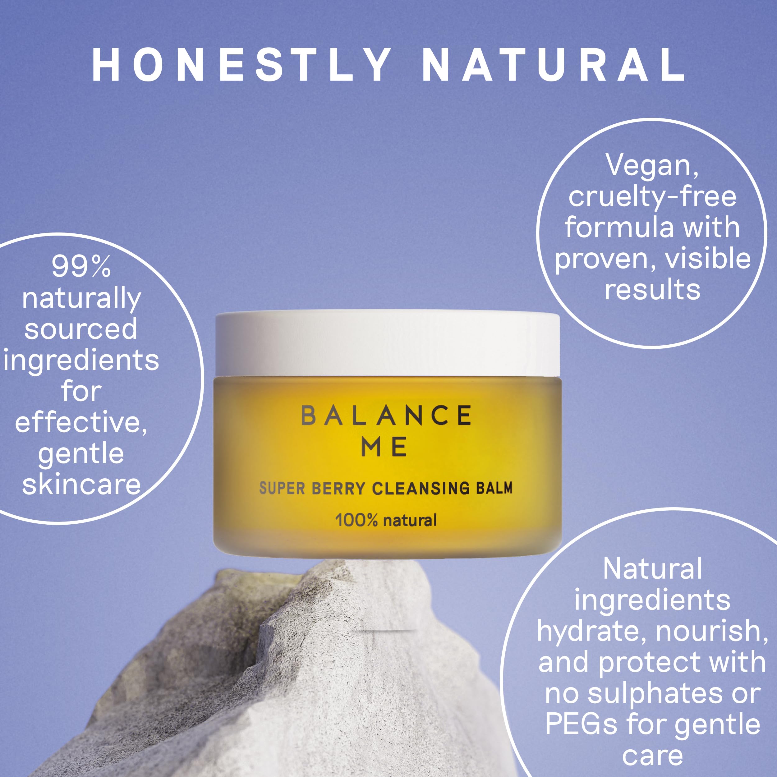 Balance Me Super Berry Face Cleansing Balm, Hydrating Makeup - Balance Me