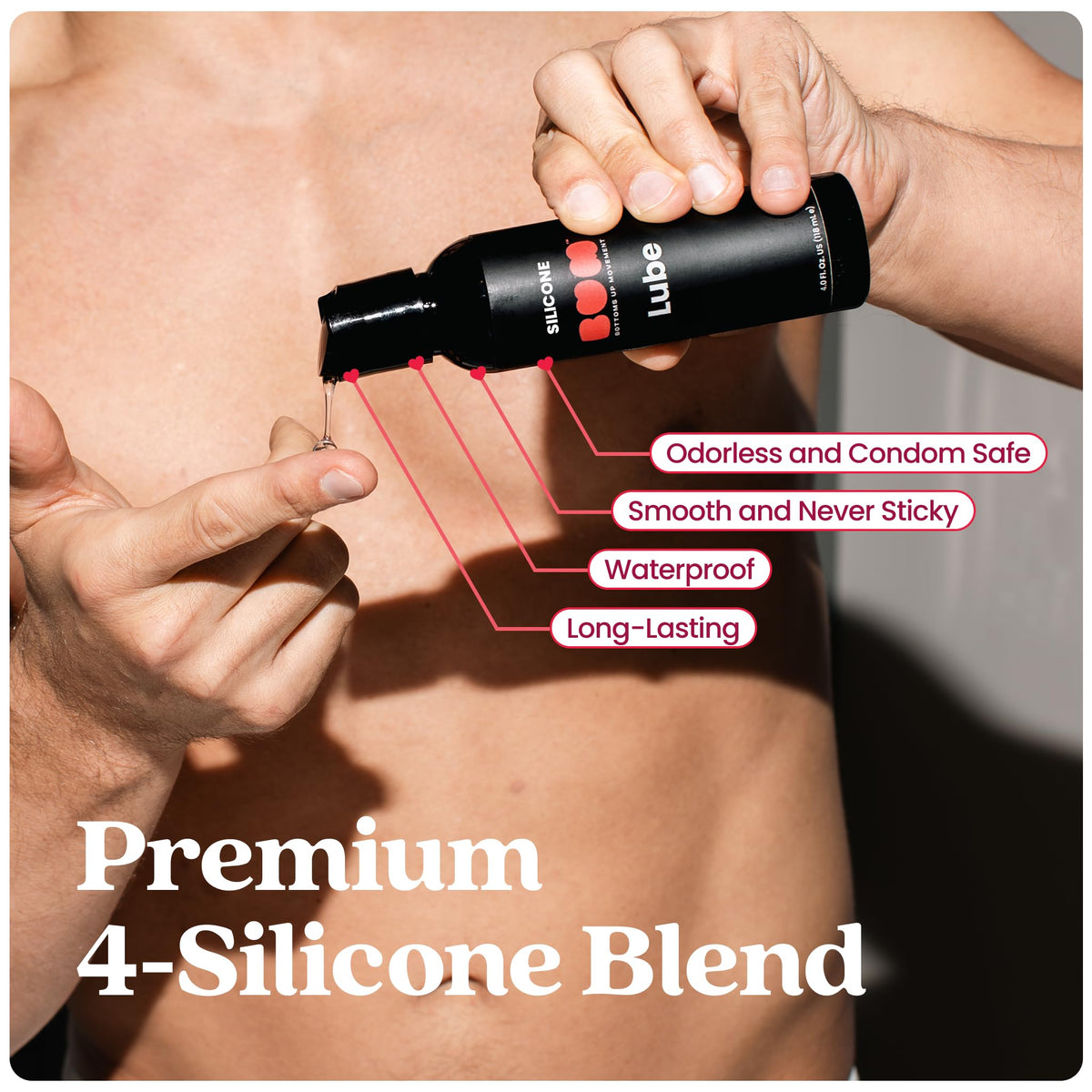 Bum Silicone Based Lube for Long Lasting Intimate Care - (BUM) Bottoms Up Movement Official Imagery - 4