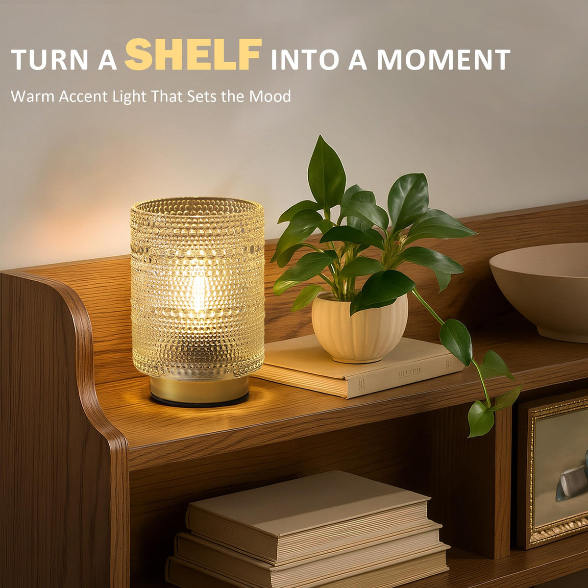 Small Battery operated Lamp with Timer for Bedside Coffee - ULAROOM Official Imagery - 3