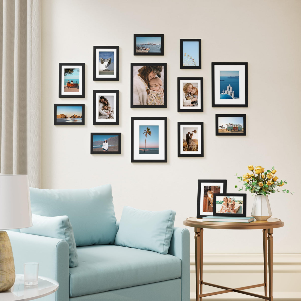 15 Pack Picture Frames Collage Wall Decor Wall Tabletop - Vittanly Official Imagery - 5