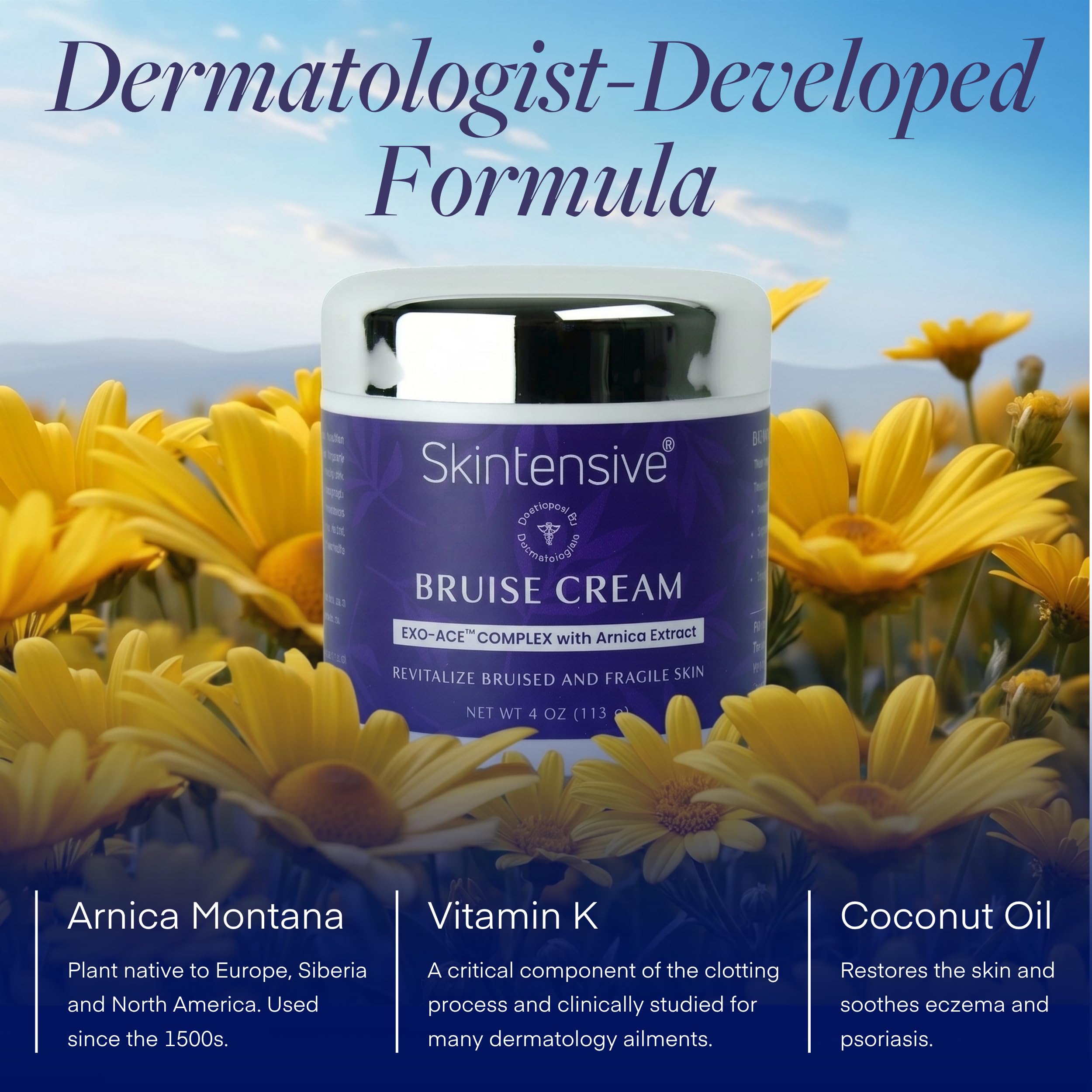 SKINTENSIVE Arnica Bruise Cream for Thin Skin Vitamin K - SKINTENSIVE Official Product Imagery - 5