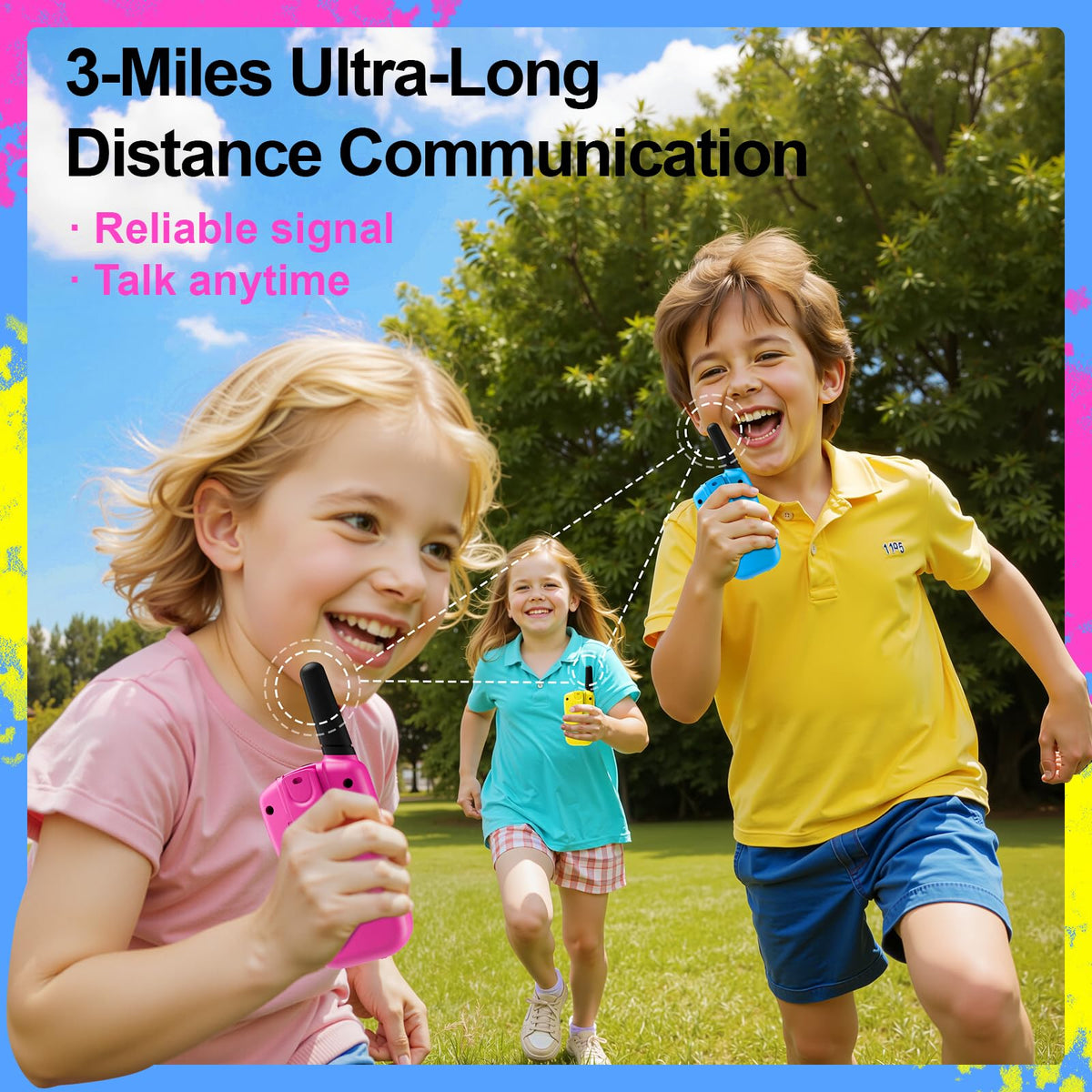Walkie Talkies for Kids Games Outdoor Toys for 3 12 Year Old - SANJOIN Official Imagery - 3
