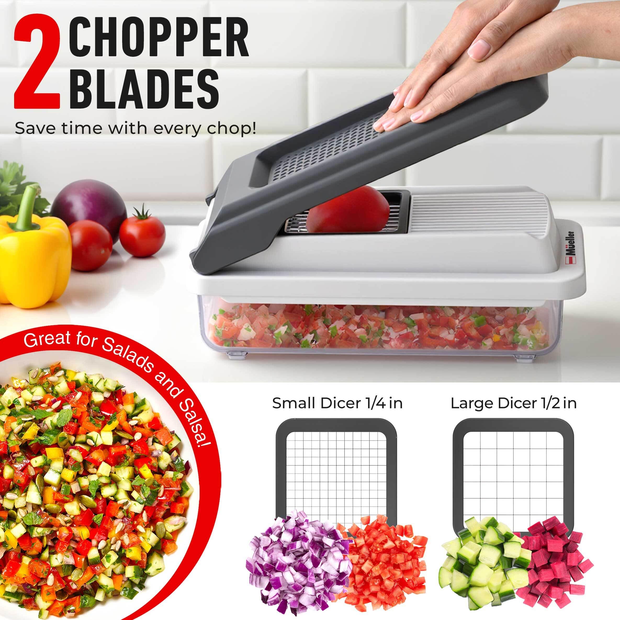 Mueller Vegetable Chopper Mandoline Slicer, Food Veggie Chopper - Mueller Official Product View 3