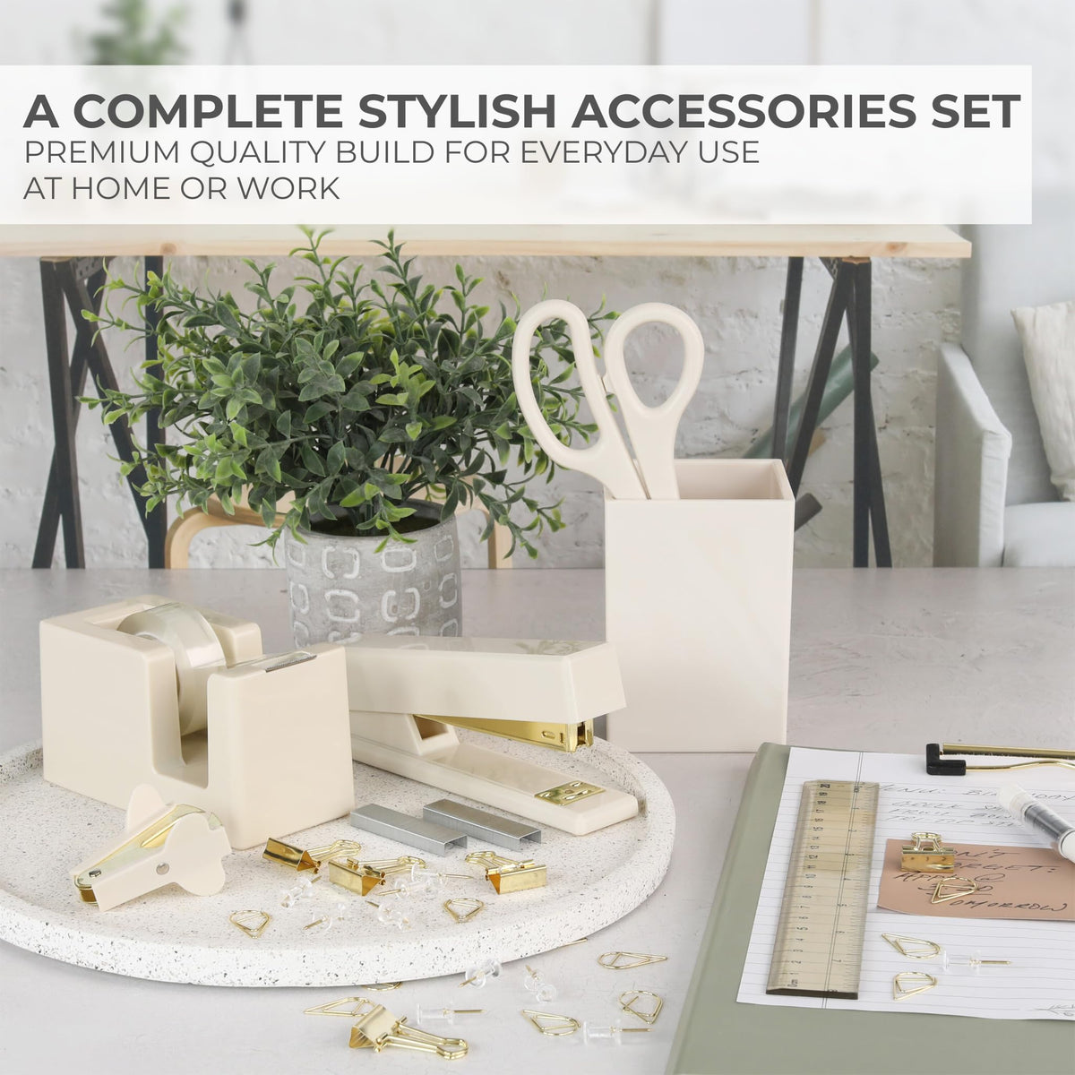 Aesthetic Desk Accessories Set for Women - KIBAGA Official Imagery - 4