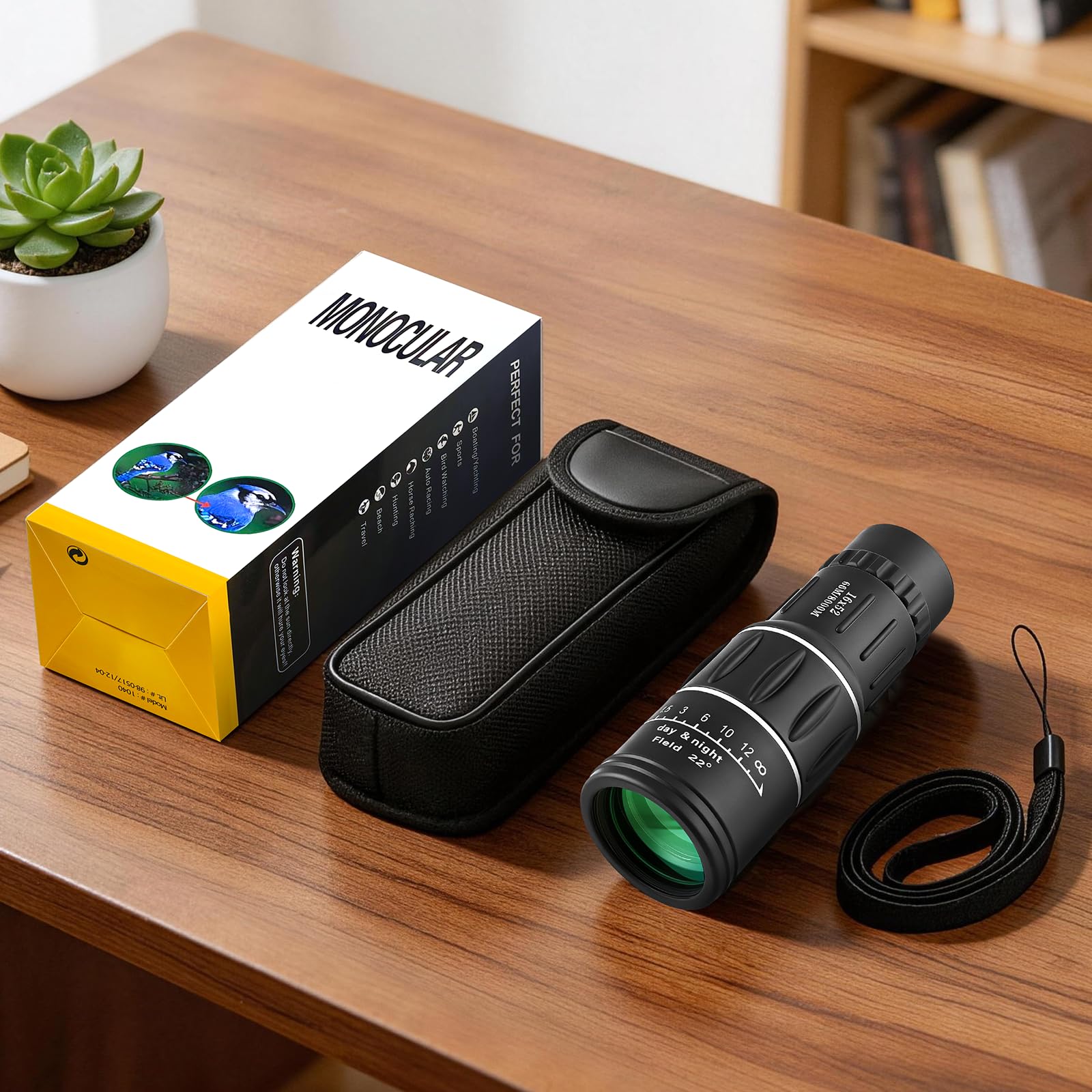 SIBEITU 16X52 High Powered Monocular, Compact Telescope for Adults, BAK4 Prism M - SIBEITU Official Product View 6