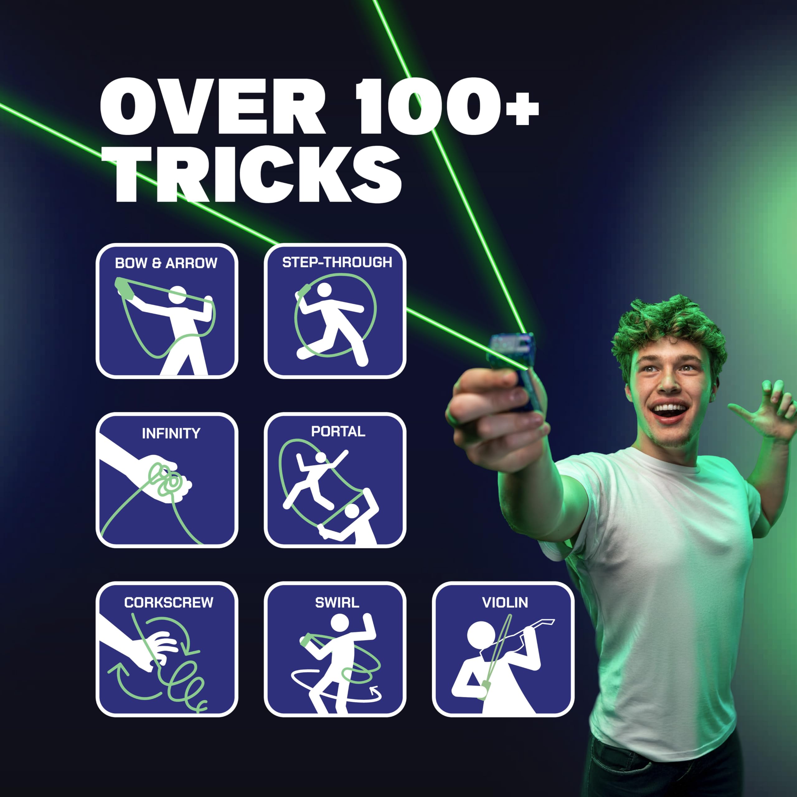 ZipString Luma Glow-in-The-Dark String Toy by ZipString - Angle View 3