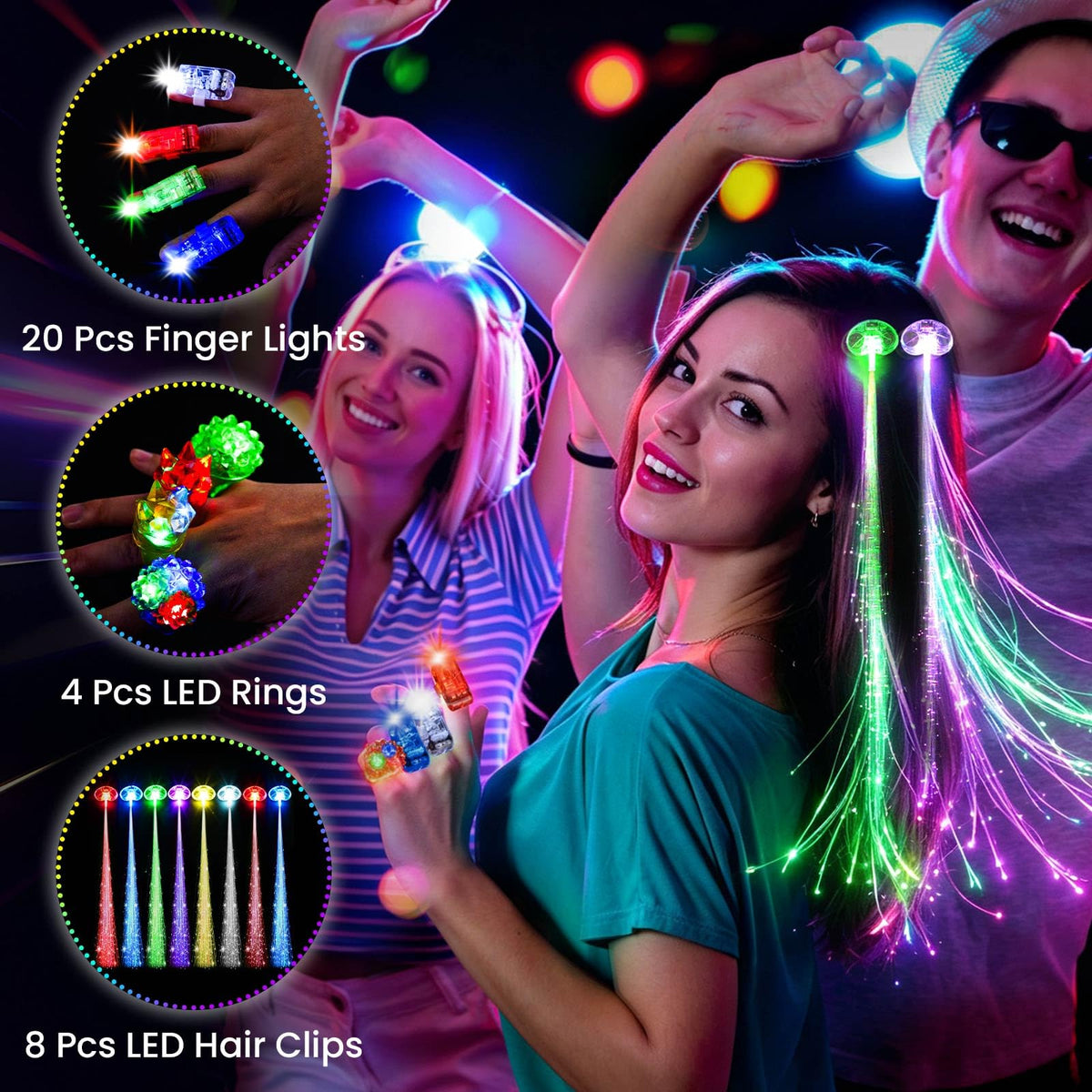 370PCS Glow in the Dark Party Supplies Light up Party Favors - PrimorixDD Official Imagery - 7
