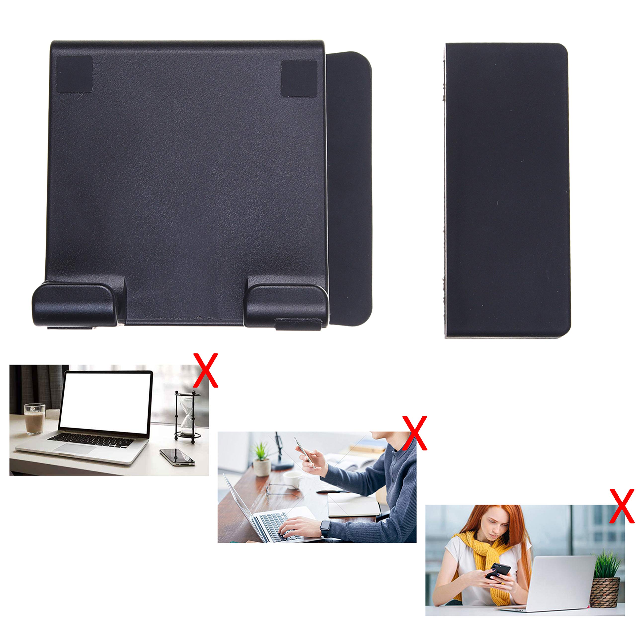 Kare & Kind smartphone clip-on holder attached to monitor with adjustable mount and universal phone dock, suitable for slim or thick screens