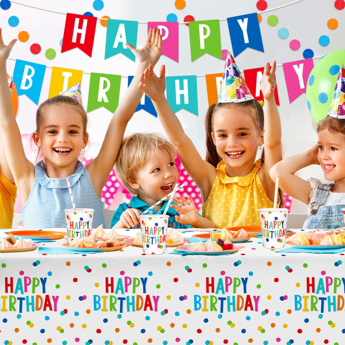 Happy Birthday Decorations Happy Birthday Party Supplies Set - Gatherfun Official Imagery - 8