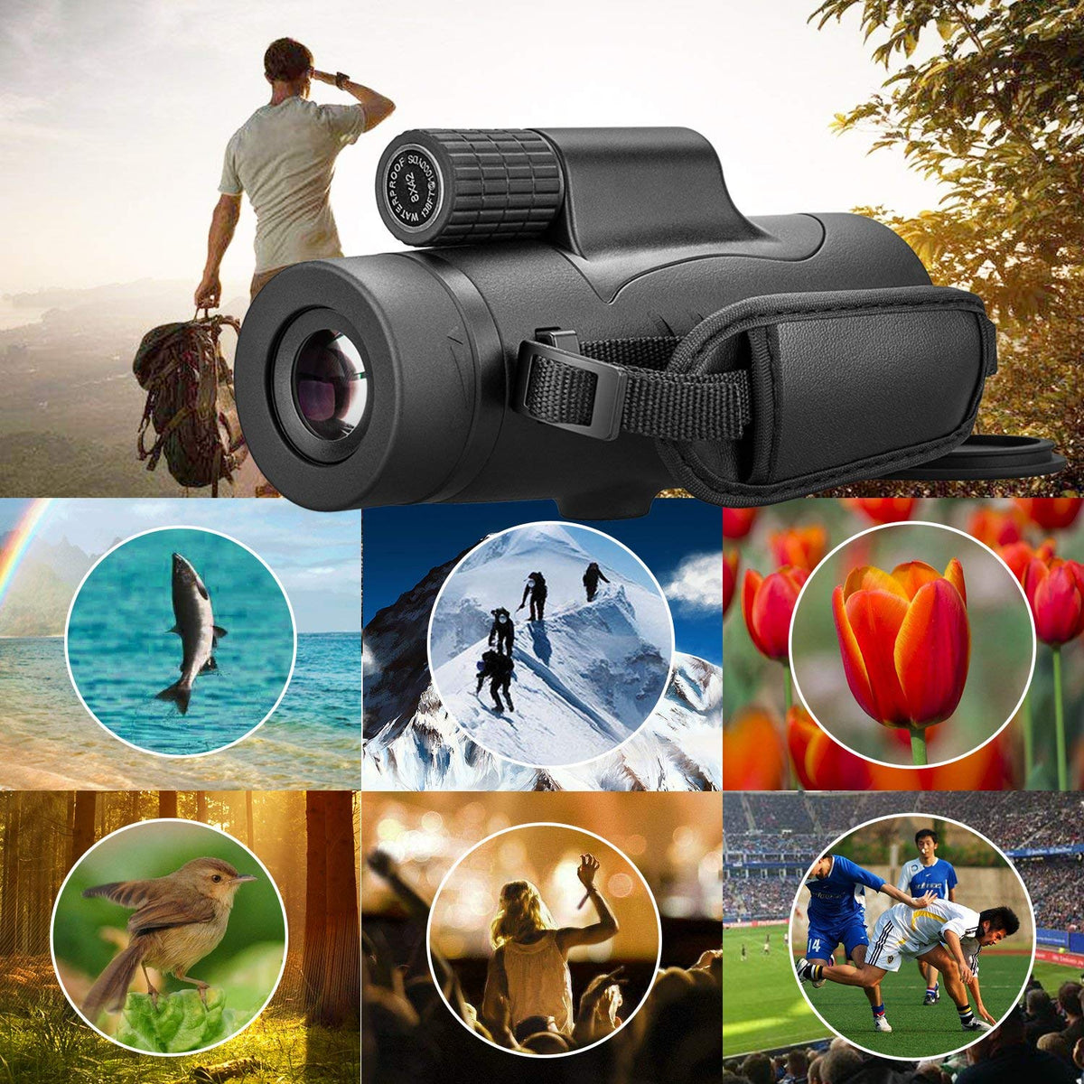Monocular Telescope High Power 8x42 Monoculars Scope Compact - FEEMIC Official Imagery - 4