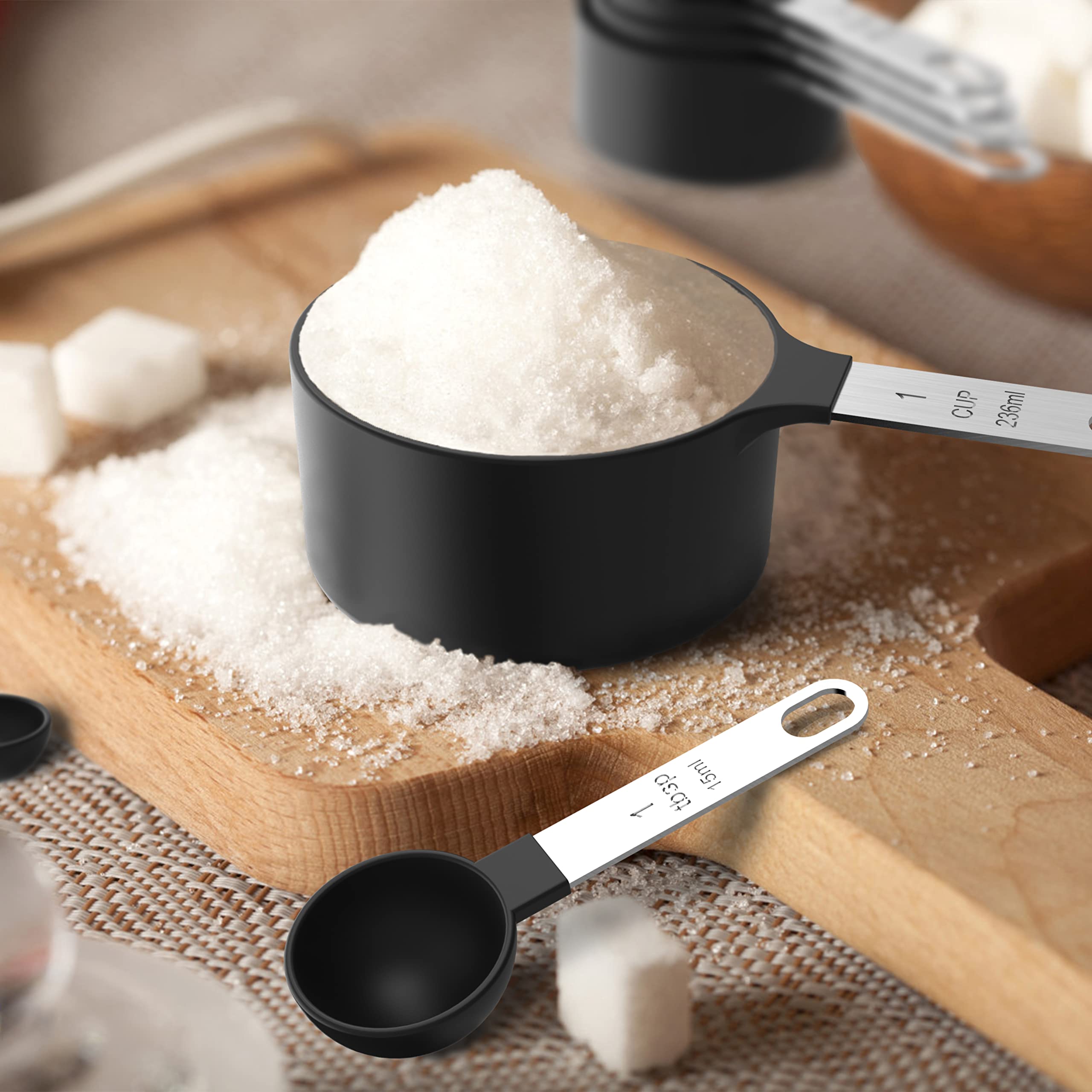 TILUCK Measuring Cups & Spoons Set, Stackable Cups and Spoons by TILUCK - Angle View 2
