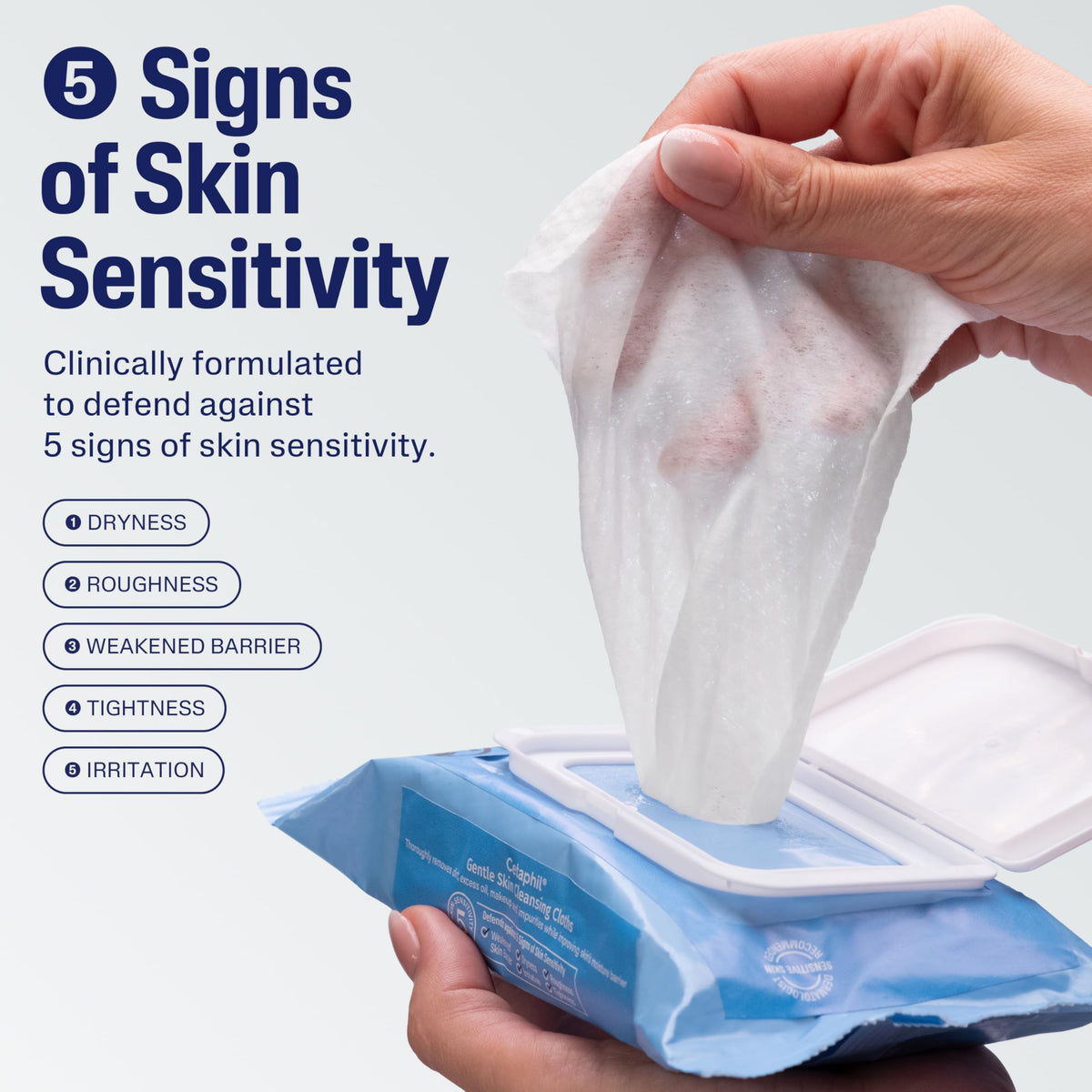 Cetaphil Cleansing Face Body Wipes Fragrance Free 50ct 2 - Cetaphil Official Imagery - 4