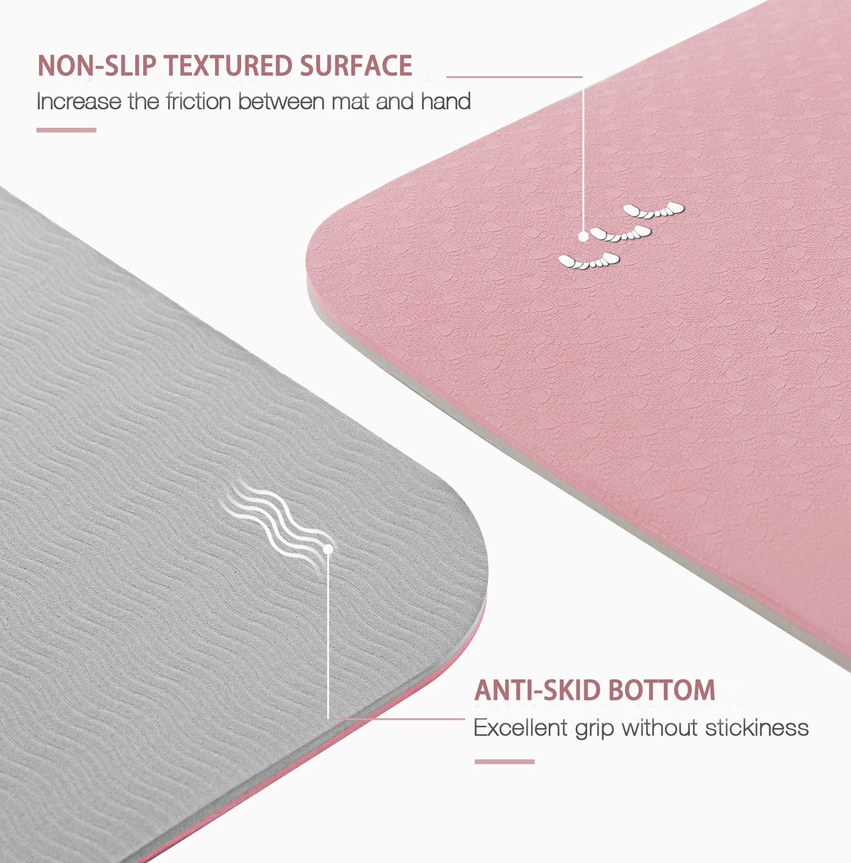 Large Yoga Mat for Men and Women 1 4 2 5 Inch Extra Thick - UMINEUX Official Imagery - 3