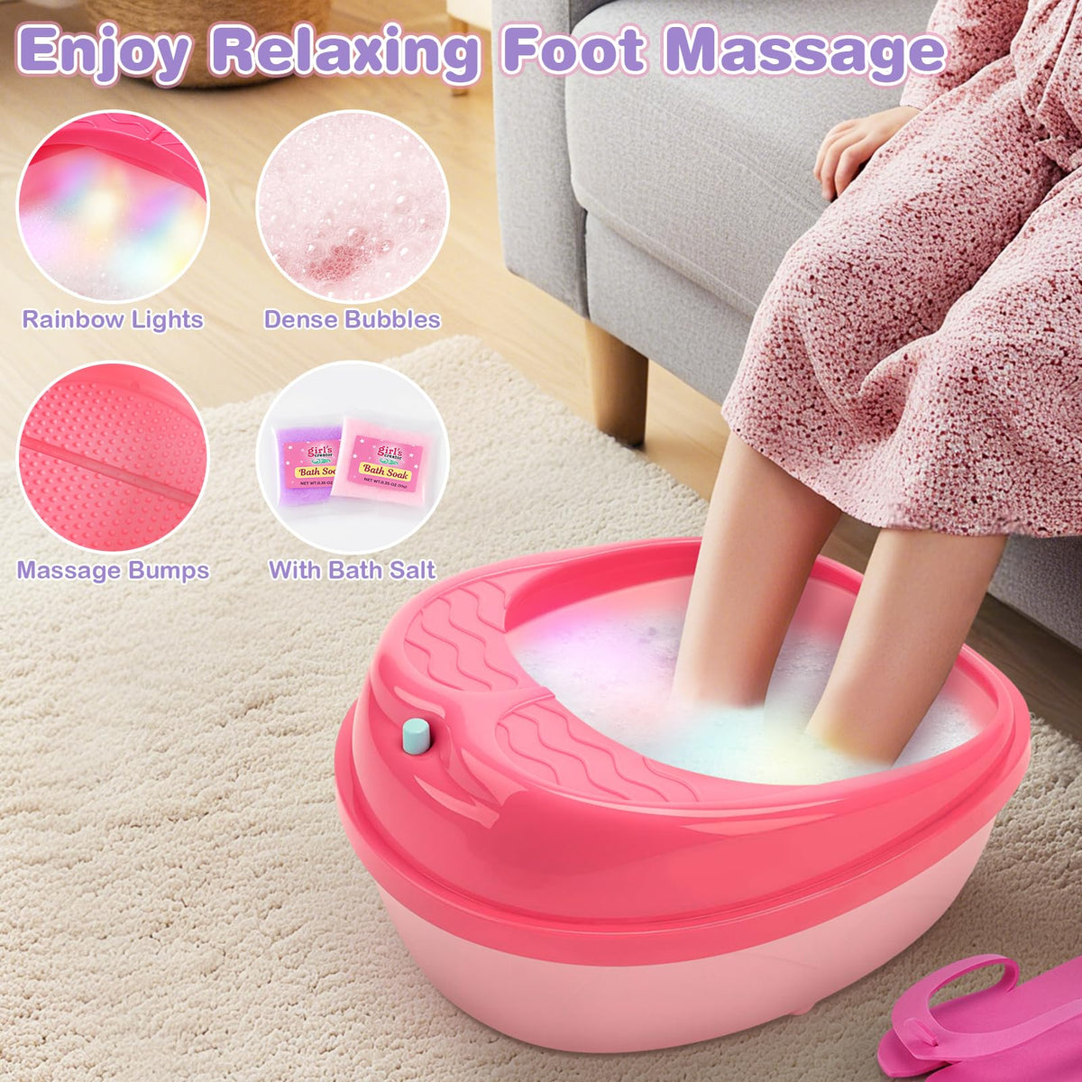 Dreamon Kids Foot Spa Nail Kit Set 25 Pcs Kids Spa Day Kit - Dreamon Official Imagery - 4