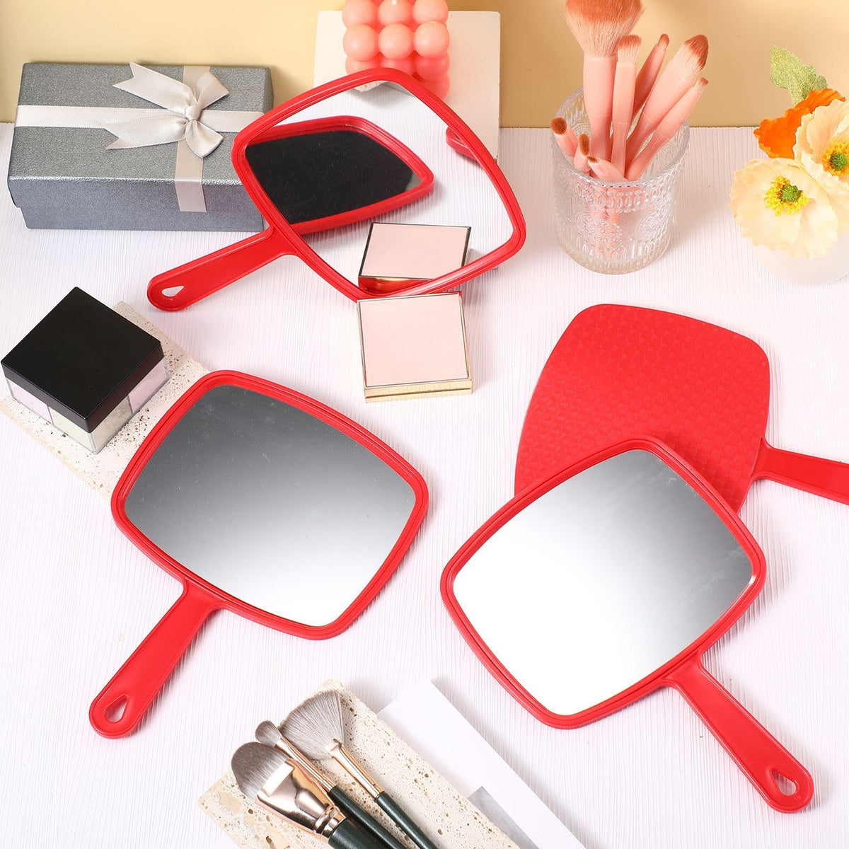 Geetery 12 Pcs Handheld Mirrors with Handle Hand Mirror Bulk - Geetery Official Imagery - 5