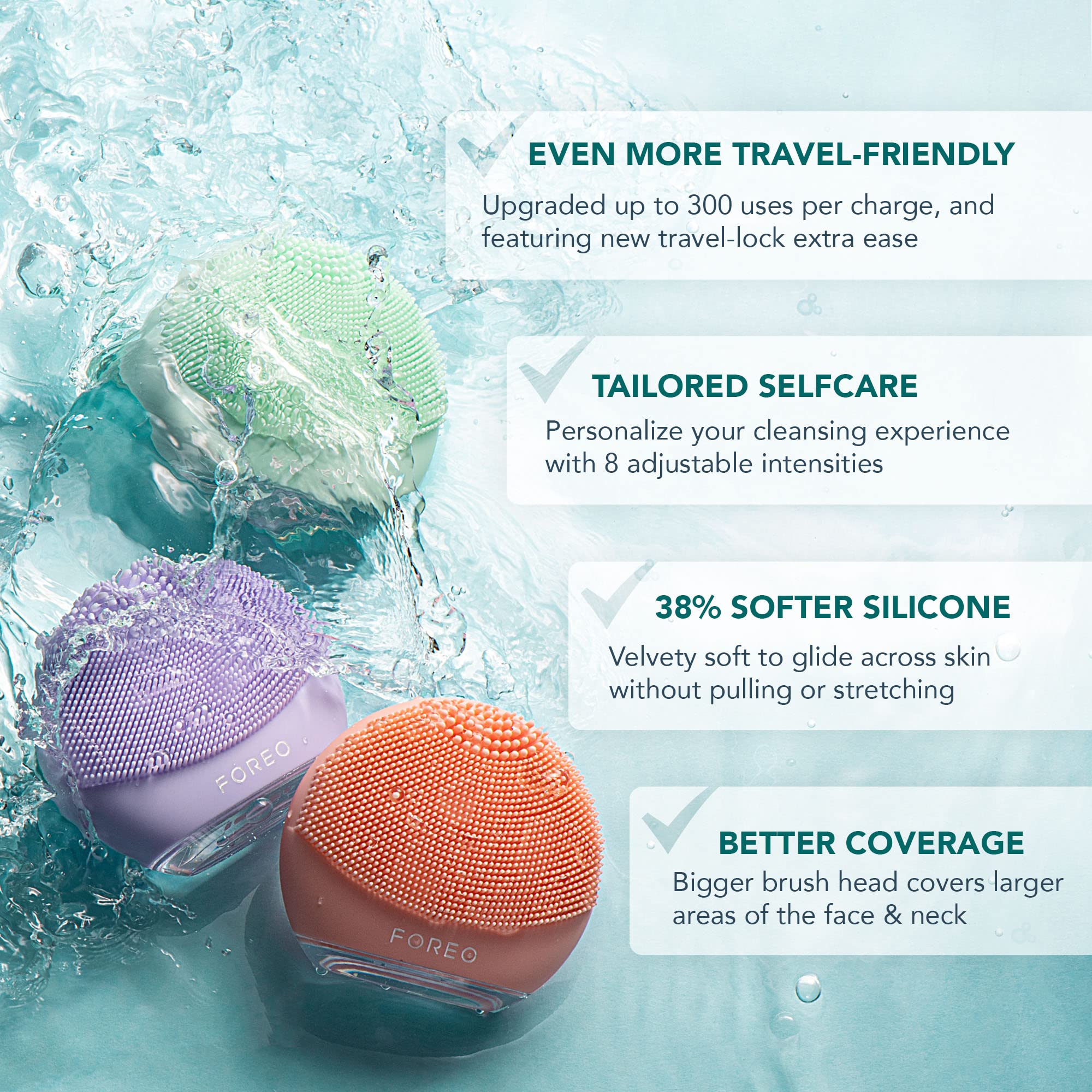 FOREO Luna 4 go Face Cleansing Brush Firming Massager - FOREO Official Imagery - 6