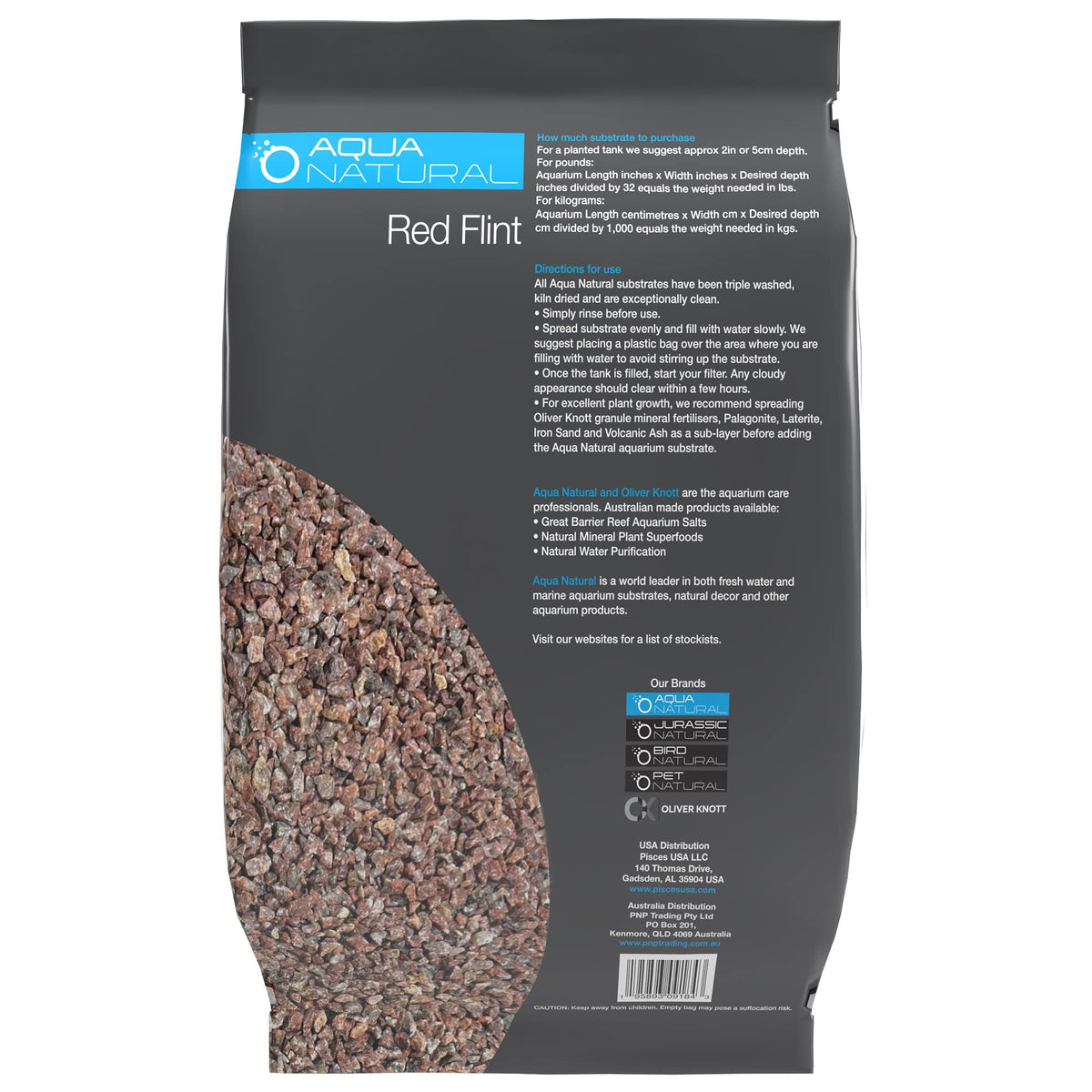 Aqua Natural Aquarium Substrate Red Flint Gravel 20lb - Aqua Natural Official Imagery - 3