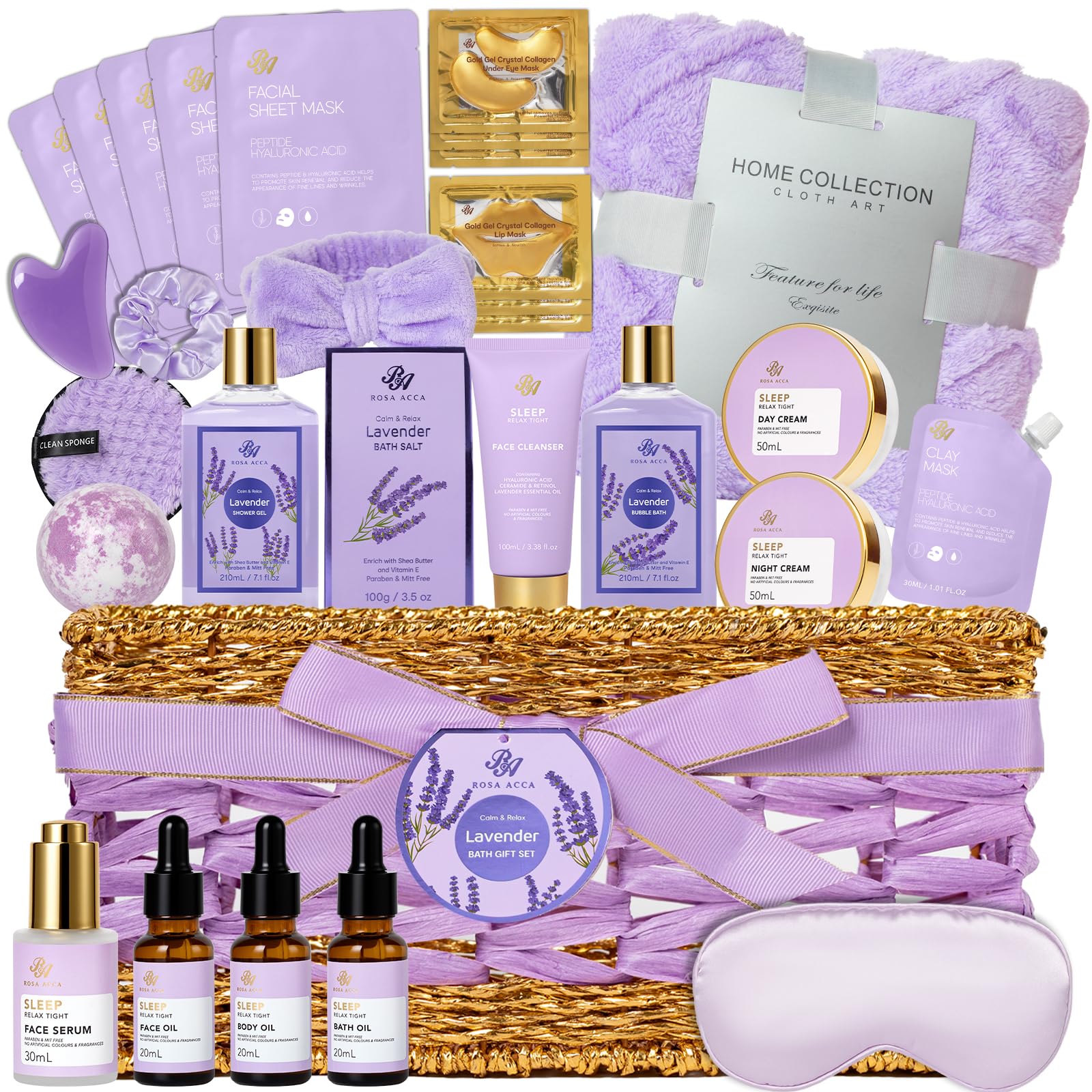 35 Pcs Gifts for Women, Lavender Bath &amp; Body Gift - RA ROSA ACCA