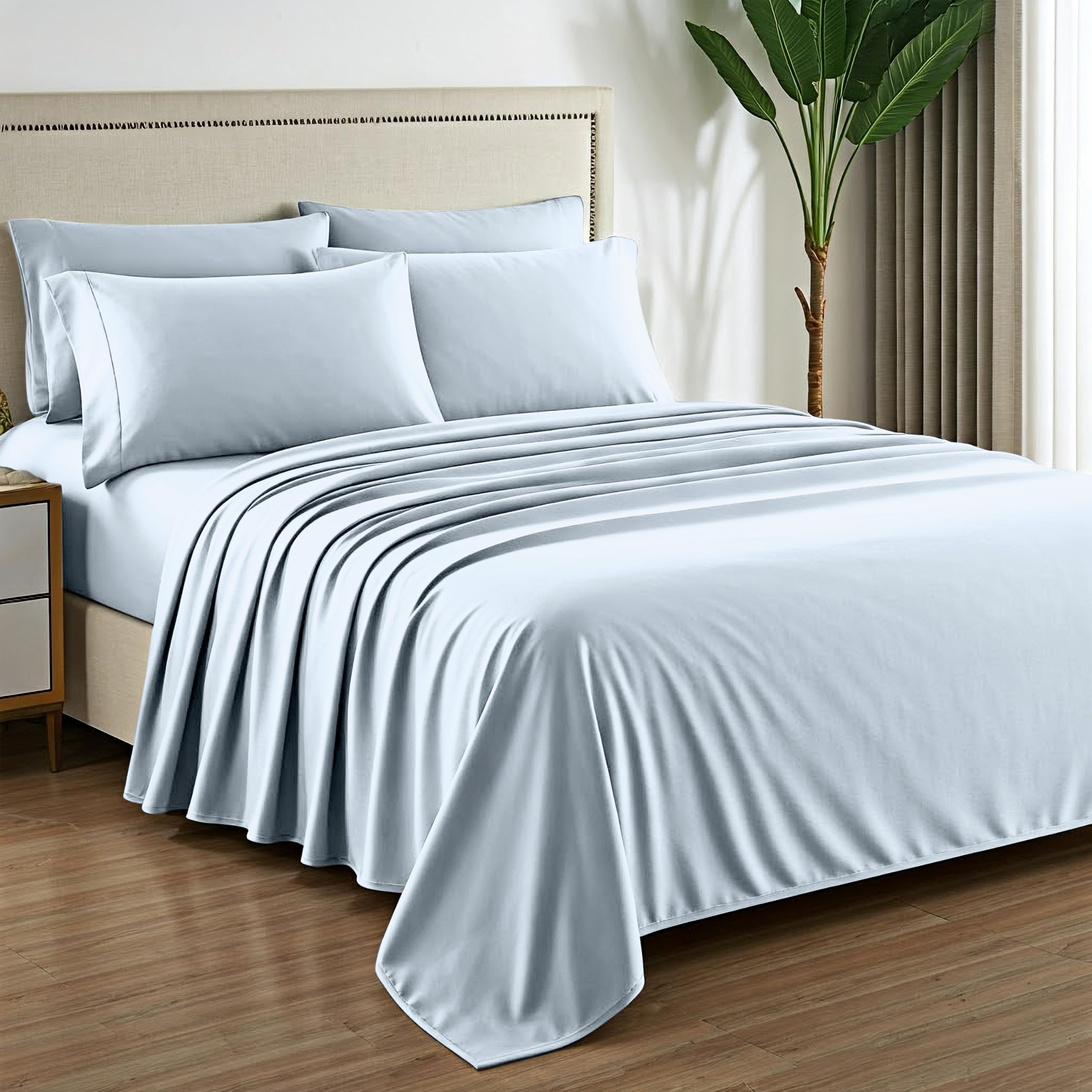 Mayfair Linen 100% Pure Egyptian Cotton Sheet Queen Size - - Product Imagery