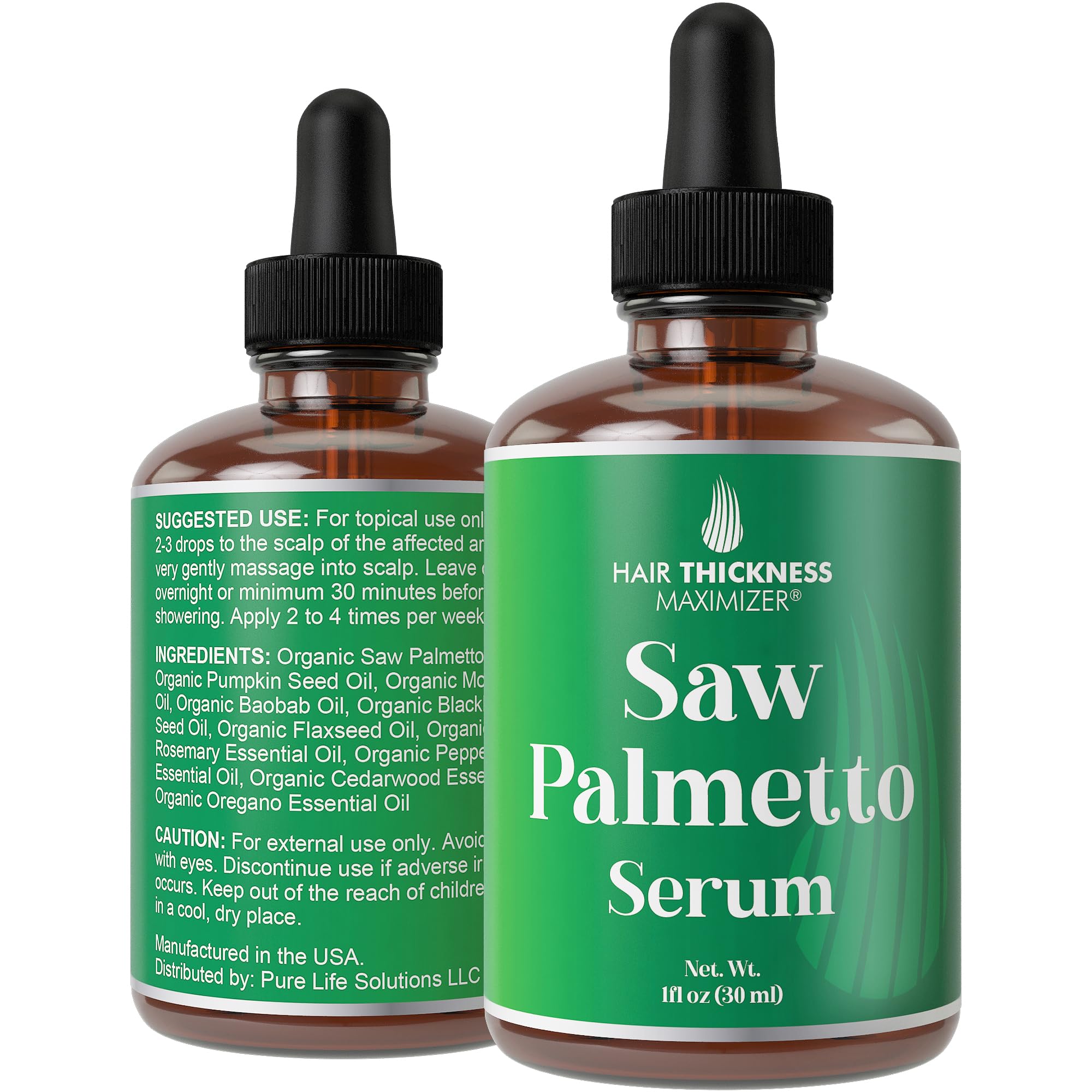 Hair Thickness Maximizer Saw Palmetto Serum for Hair Growth. With Rosemary, - Hair Thickness Maximizer Official Product View 2