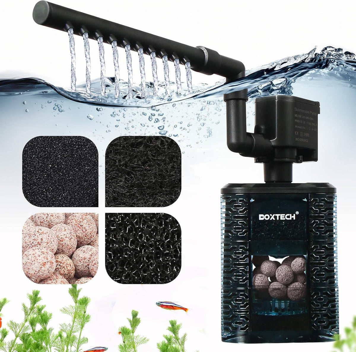 Fish Tank Filter for 20 40 Gallon Aquariums Ultra Quiet - UPETTOOLS Official Imagery - 7