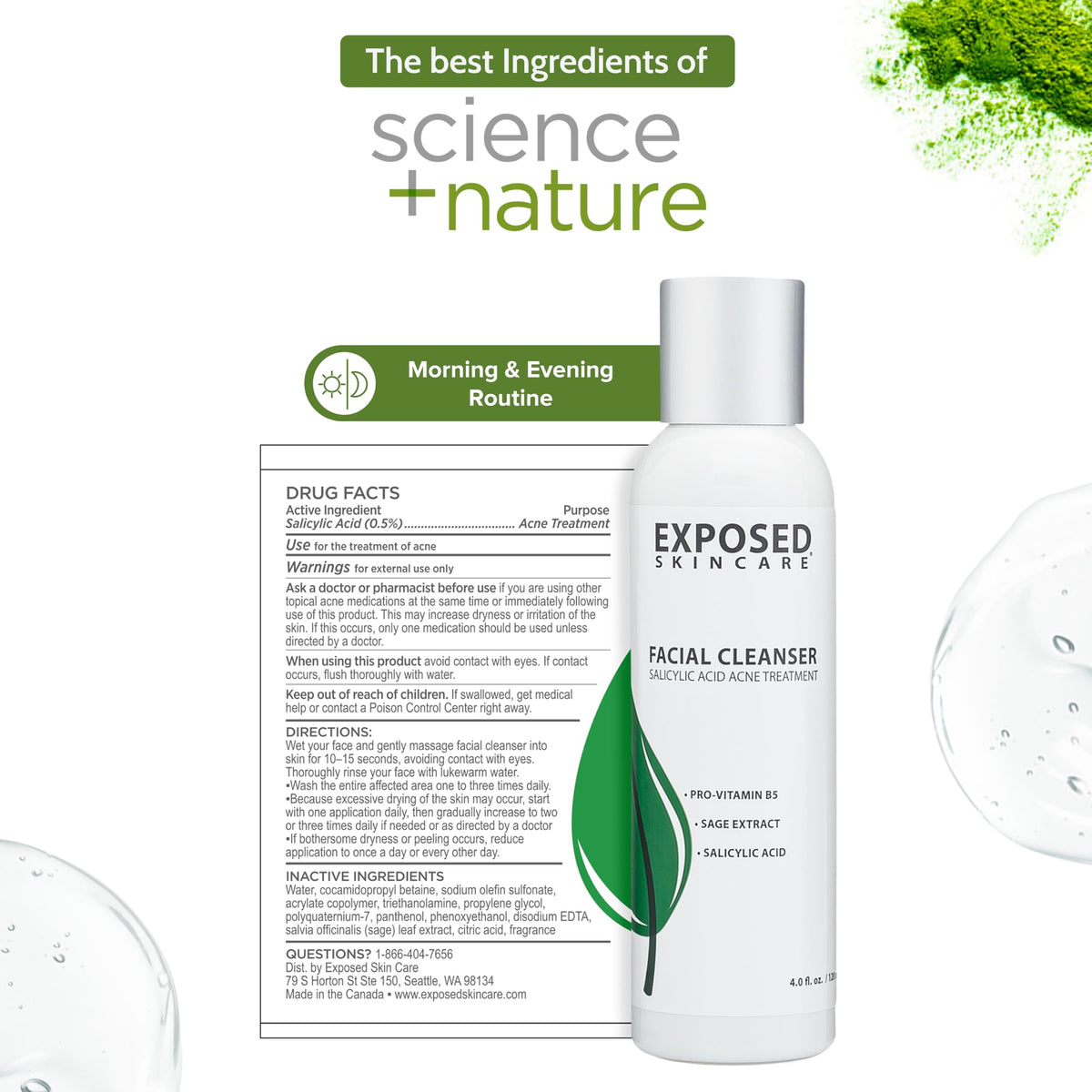 Exposed Skin Care Acne Facial Cleanser with 0 5 Salicylic - Exposed Skin Care Official Imagery - 6