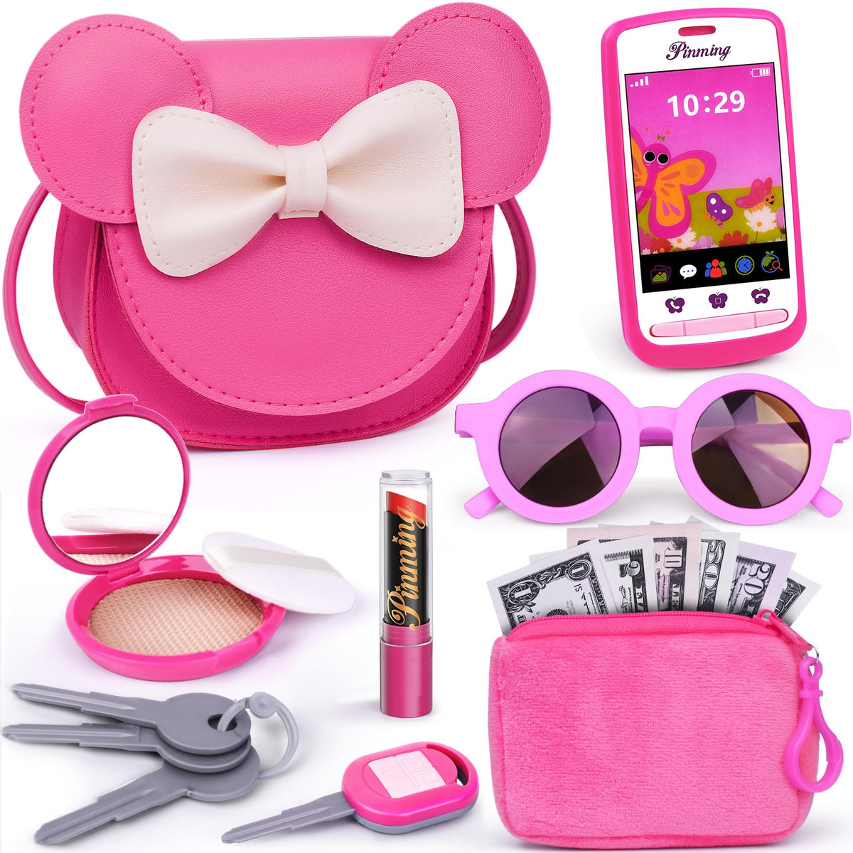 Play Purse for Little Girls Purse Toddler Girl with Pretend - FFTROC Official Imagery - 8
