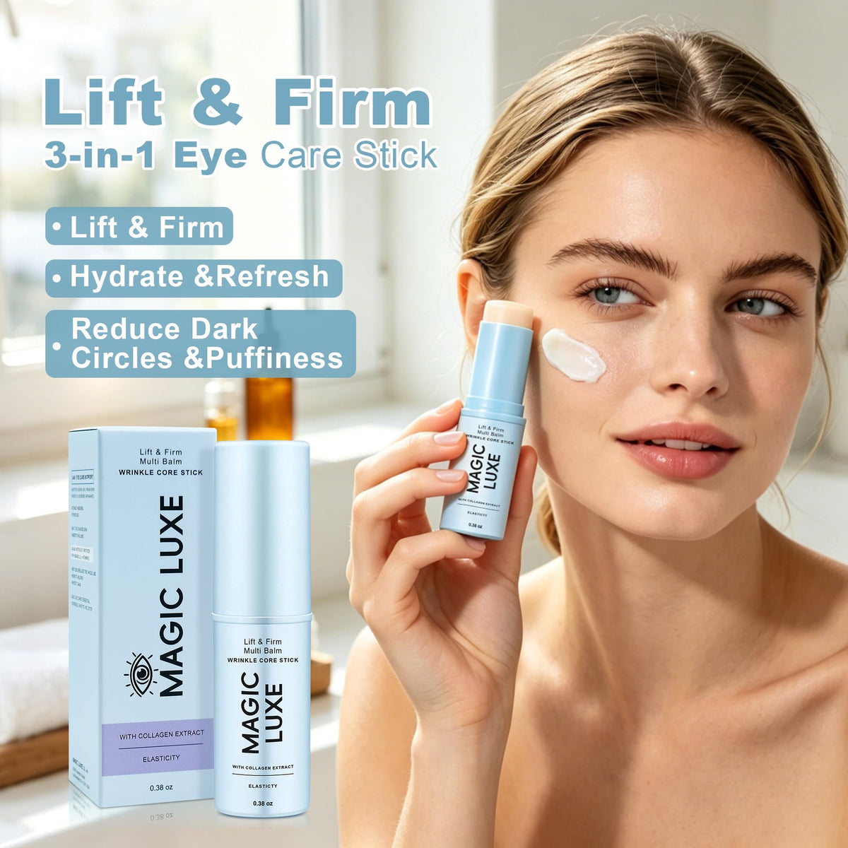 Magic Luxe Korean Under Eye Balm Stick Luxe Under Eye Balm - MAGIC LUXE OIL Official Imagery - 3