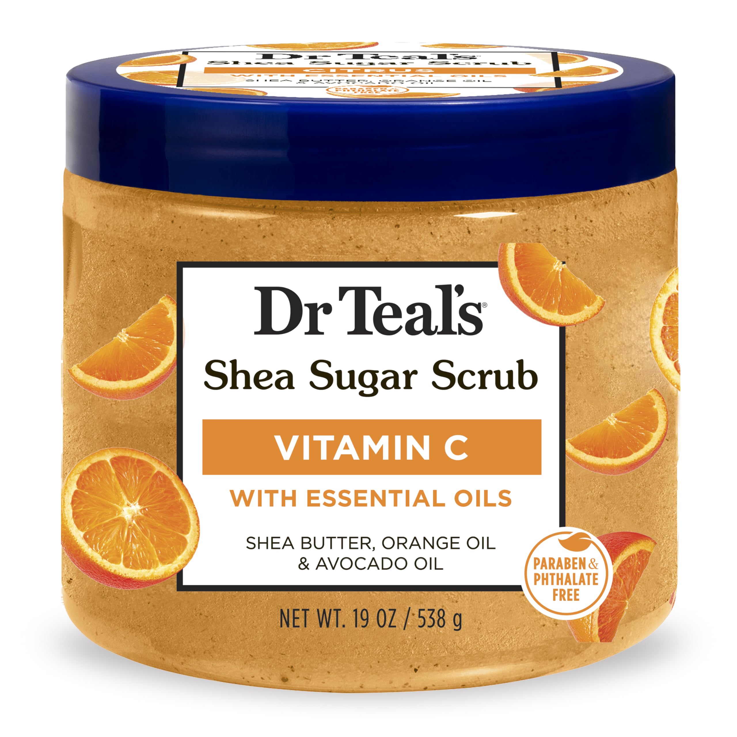 Dr Teal's Shea Sugar Body Scrub, Citrus with Essential Oils & Vitamin C - Dr Teal's Official Product View 3
