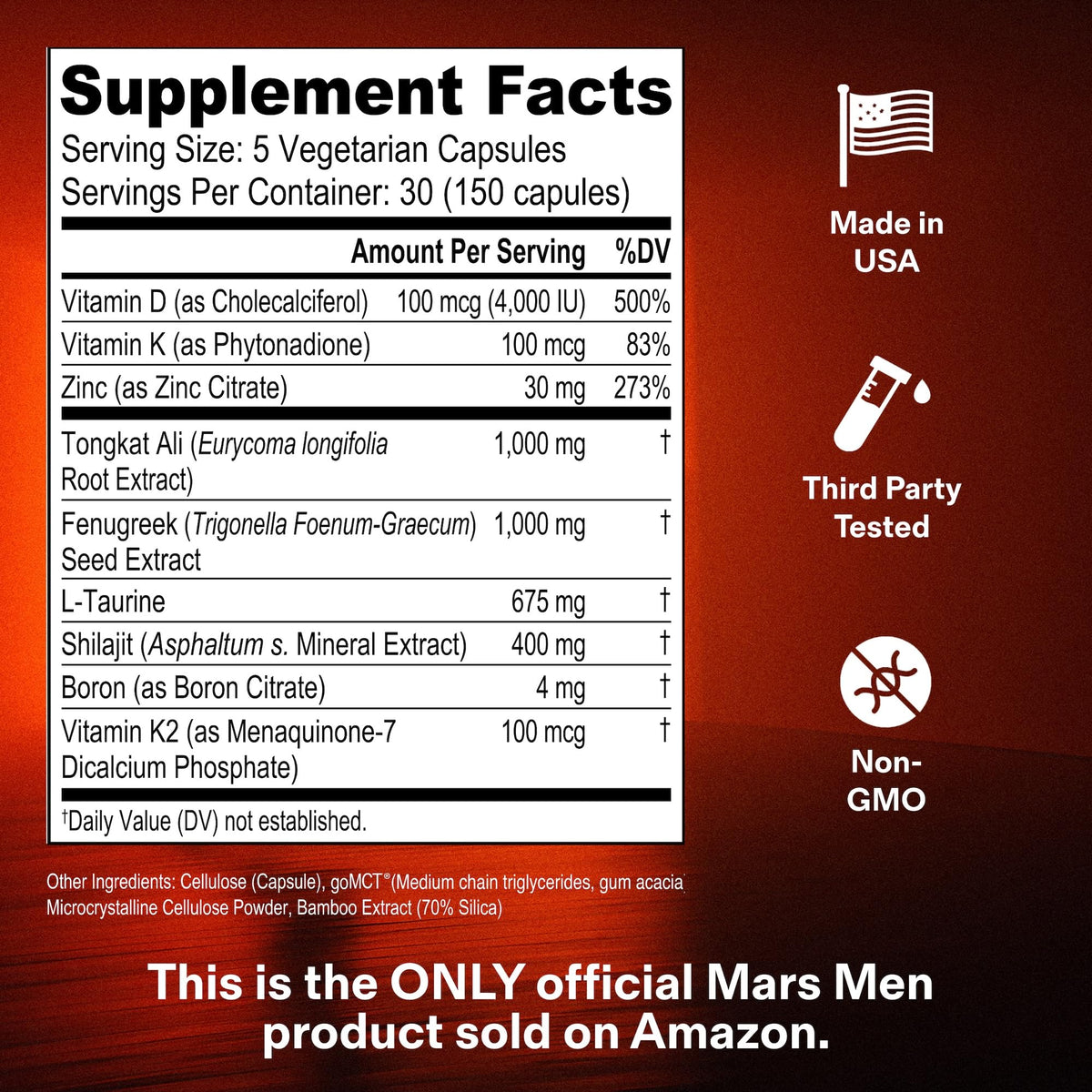 Testosterone Booster for Men - MARS MEN Official Imagery - 4