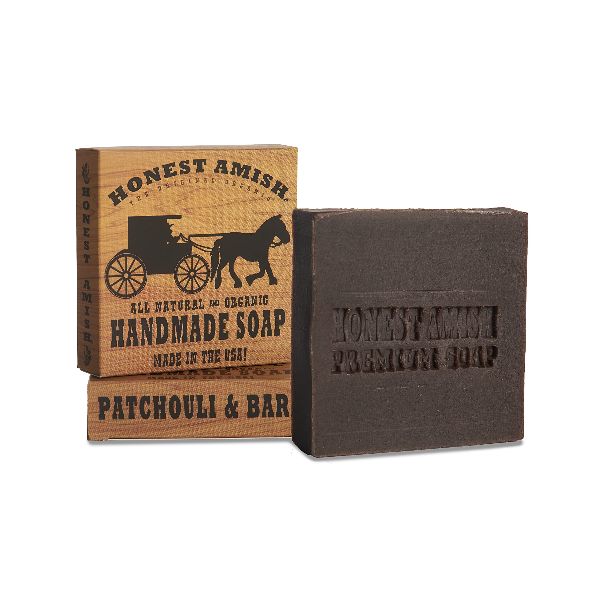 Honest Amish Natural Patchouli and Bark Soap Bar - Honest Amish Official Product View 3