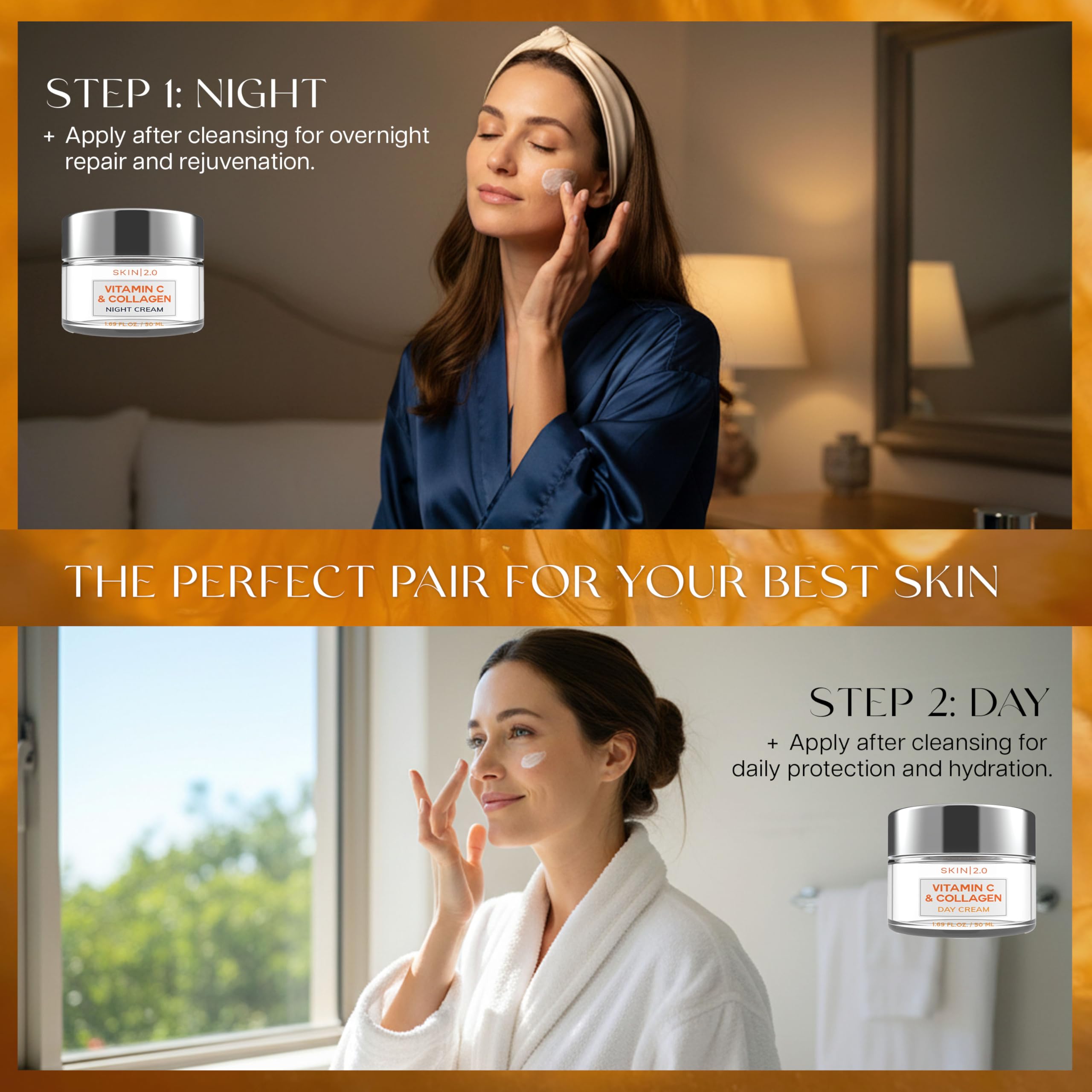 Skin 2.0 Vitamin C &amp; Collagen Face Moisturizer – Anti Aging - Skin 2.0