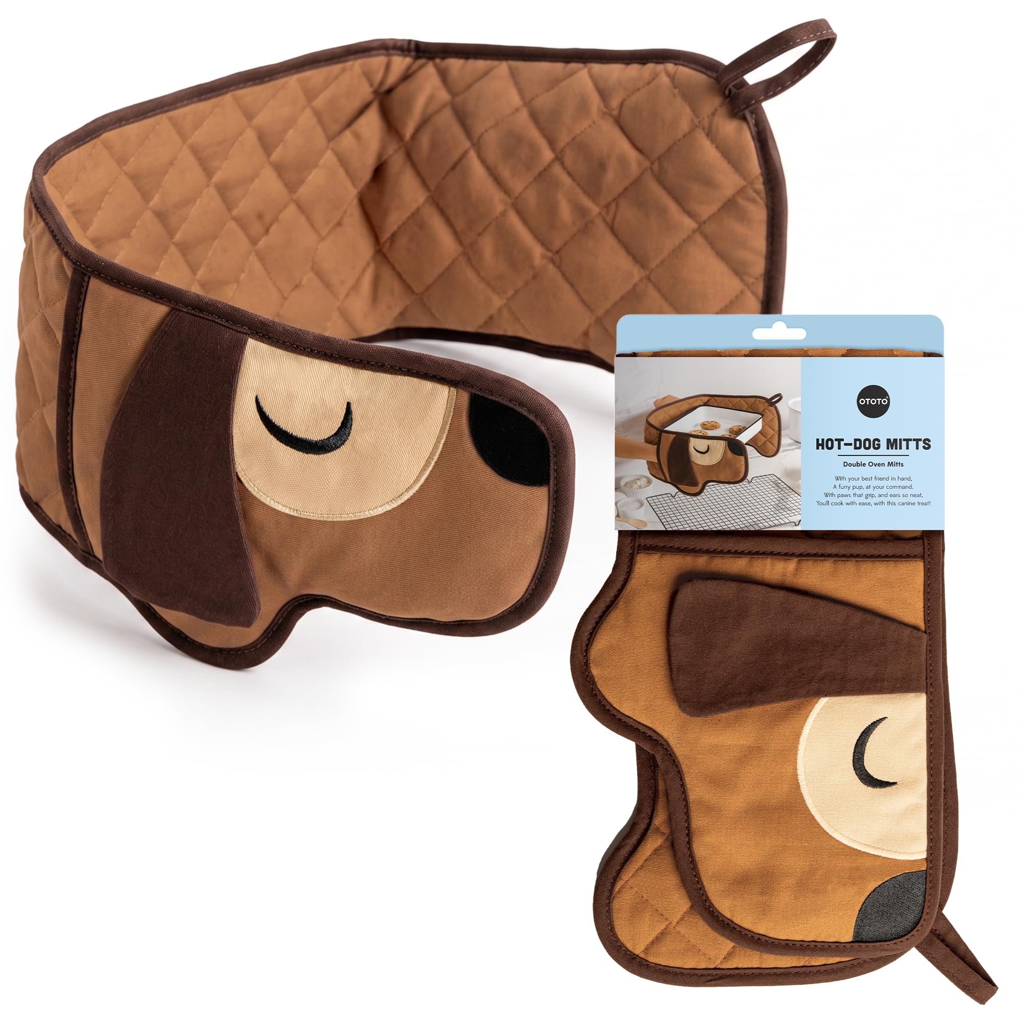 OTOTO Hot-Dog Double Oven Mitts Cute Funny - Gifts for Dog Lovers, Dac - View 1