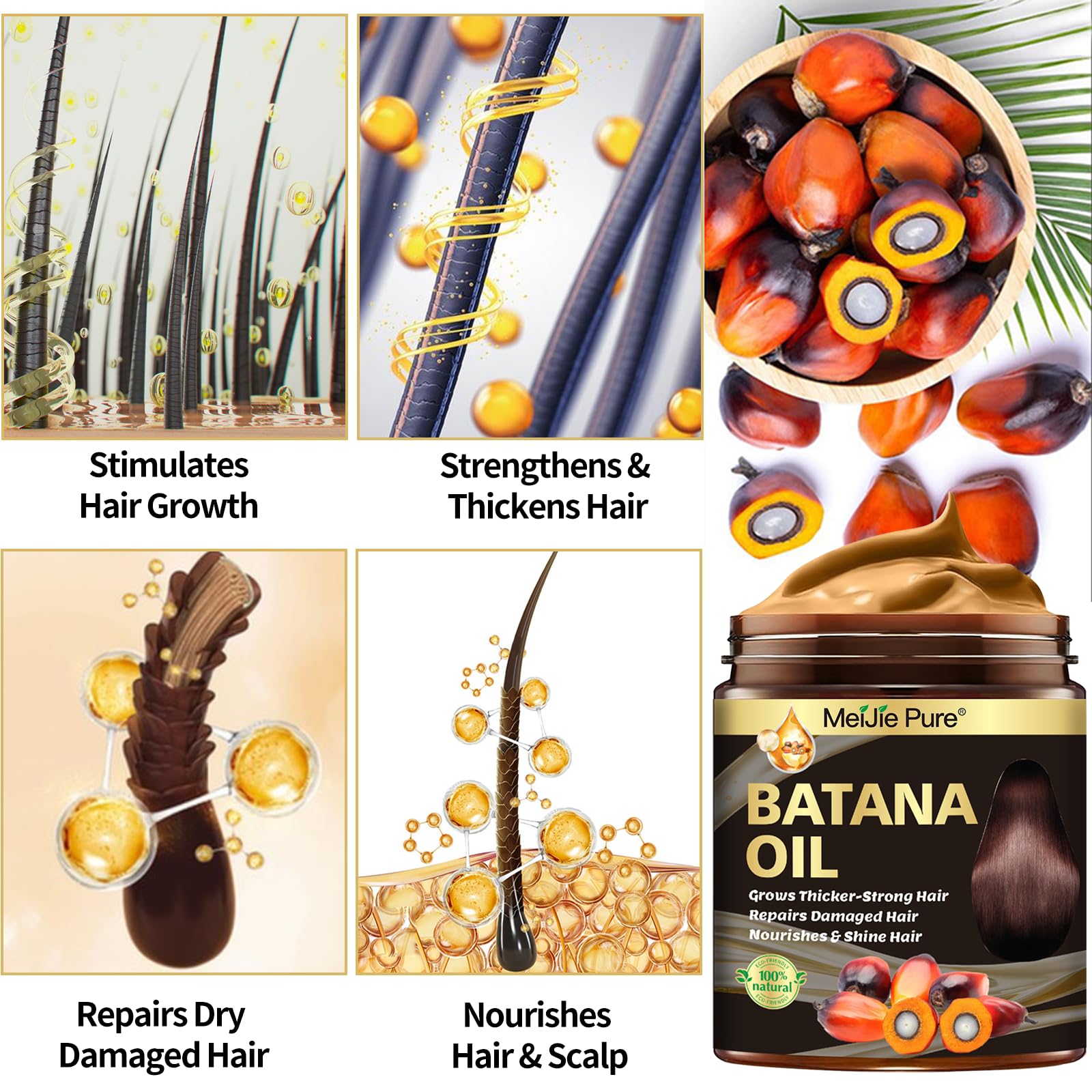 CLOTHES OF SKIN Batana Oil for Hair Growth–4Pc Set - Raw Batana Oil & Hair Mask - CLOTHES OF SKIN Official Product View 6