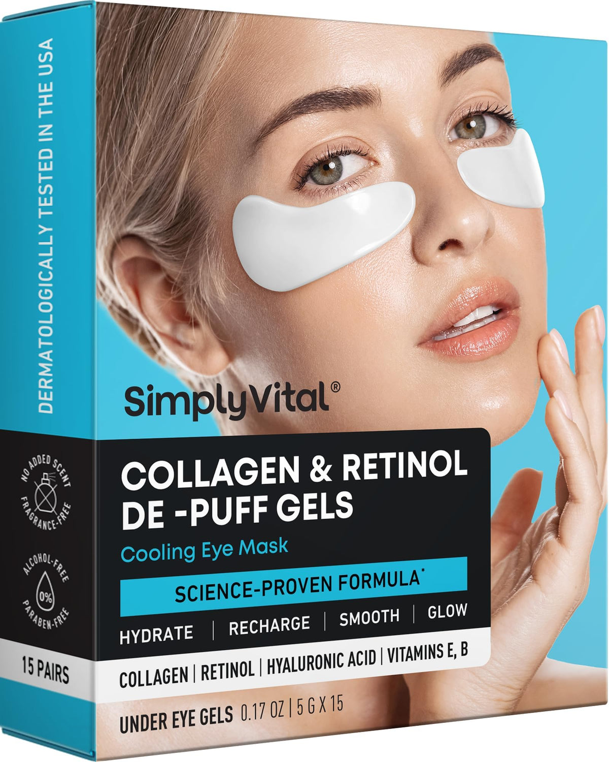 Collagen Eye Patches for Puffy Eyes - SimplyVital Official Imagery - 2