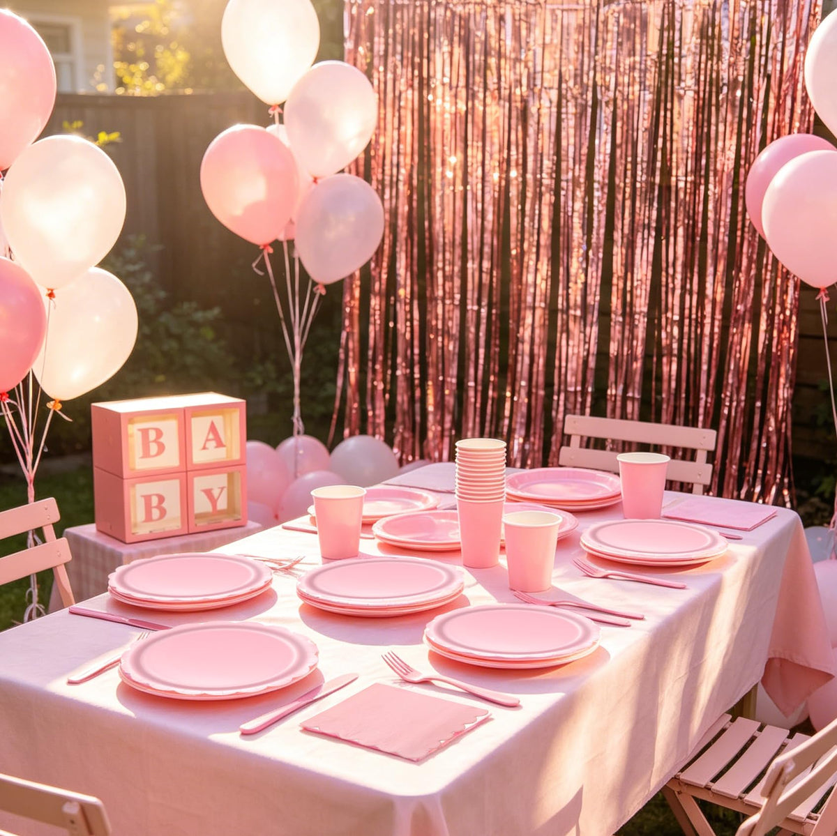 287PCS Pink Party Decorations Set Complete 25 Guests - ZSYFXT Official Imagery - 6
