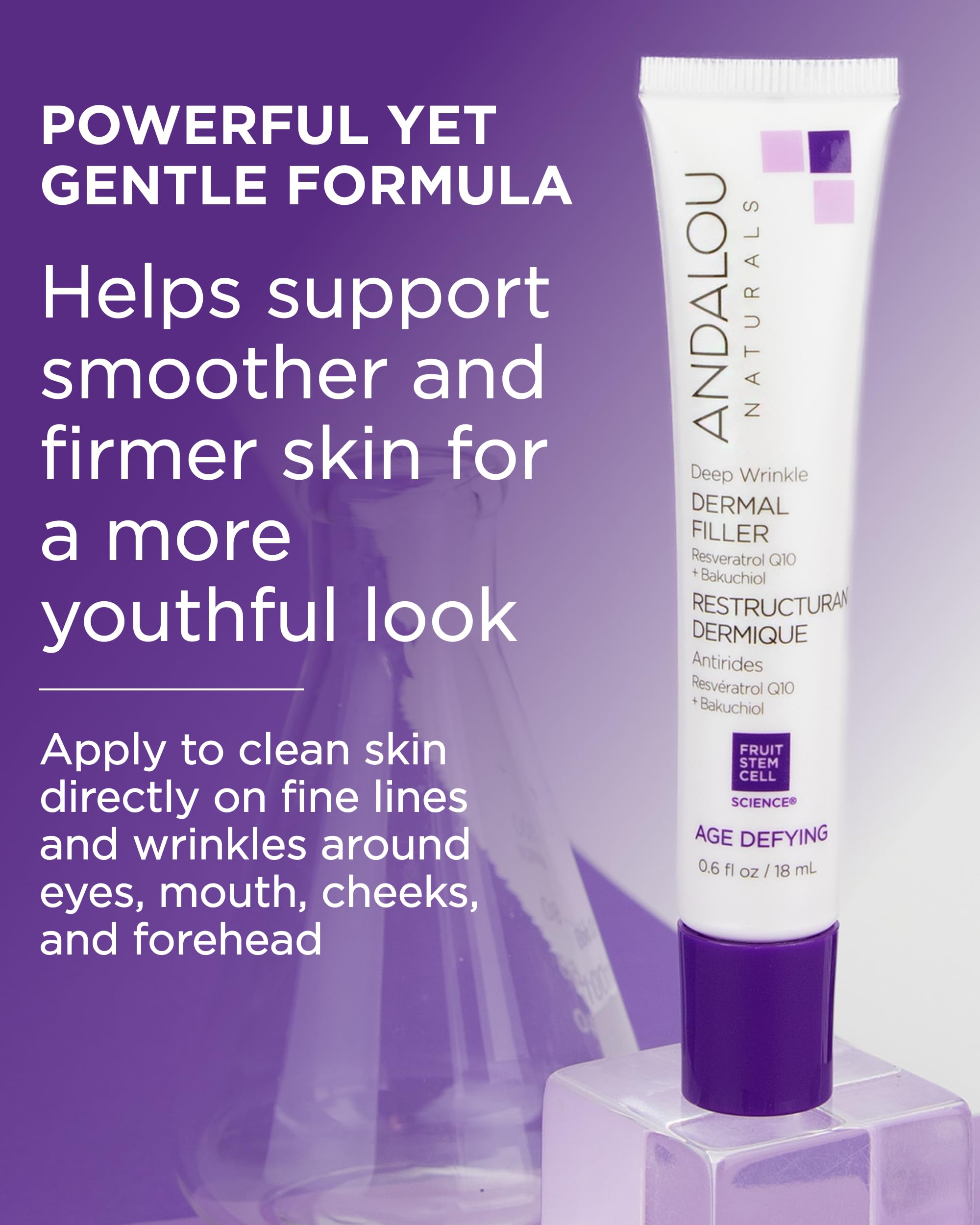 Andalou Naturals Deep Wrinkle Dermal Filler, Aloe Vera, 0.6 Fl Oz - Andalou Naturals Official Product View 6