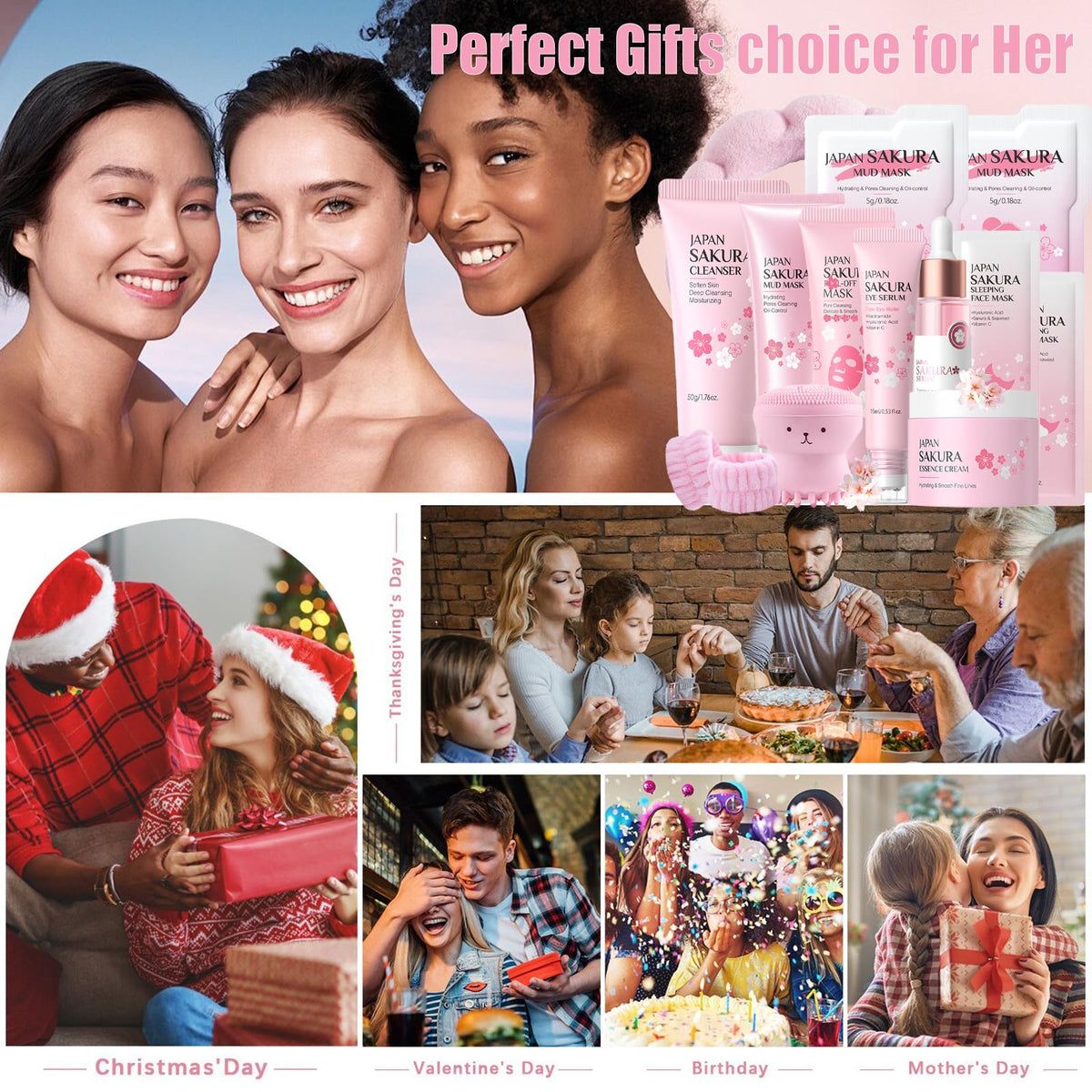 Sakura Skin Care Set for Teen Girls Birthday Gifts - EONFAVE Official Imagery - 8