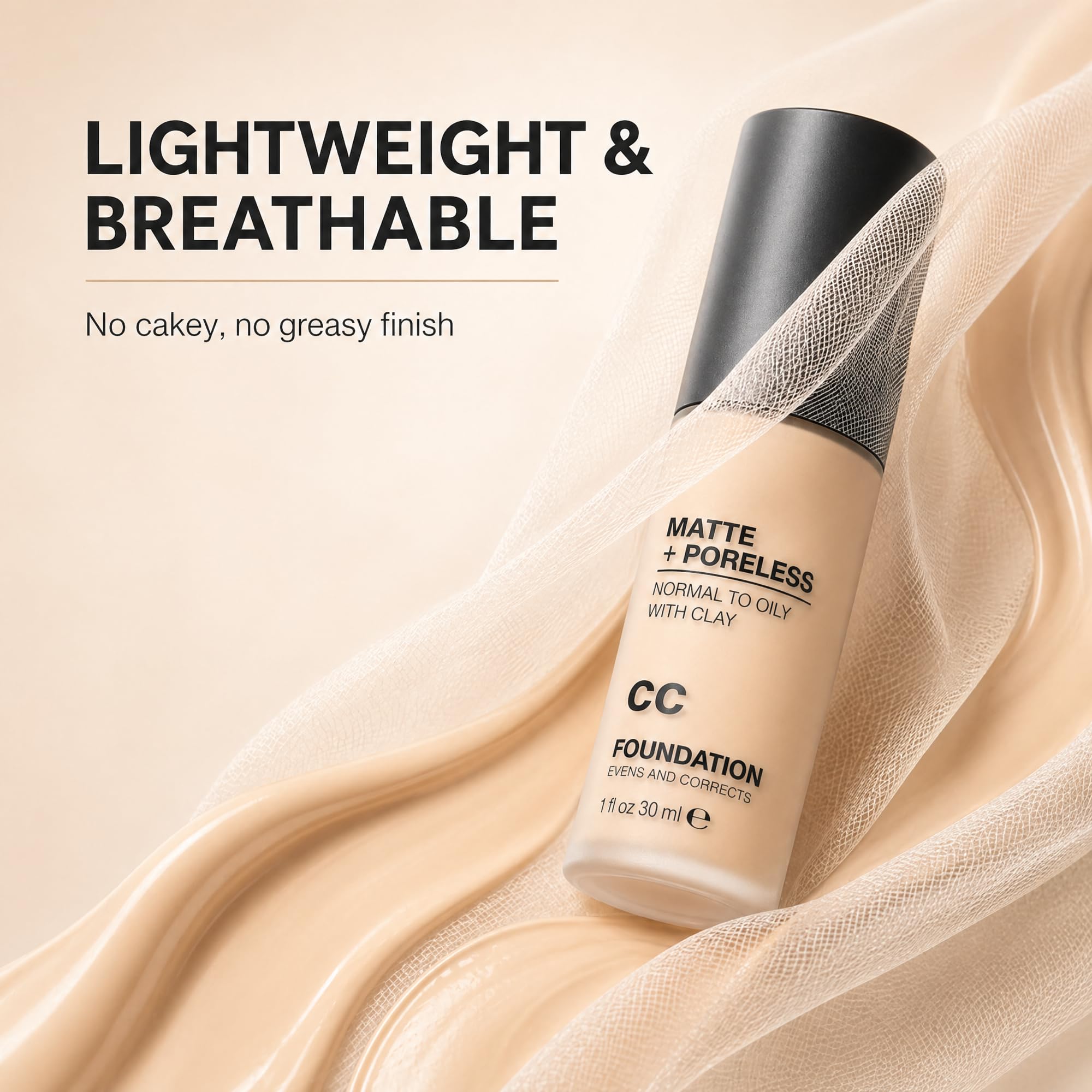 CC Cream Foundation, Flawless Matte Concealer Oil Control Color - MyTend