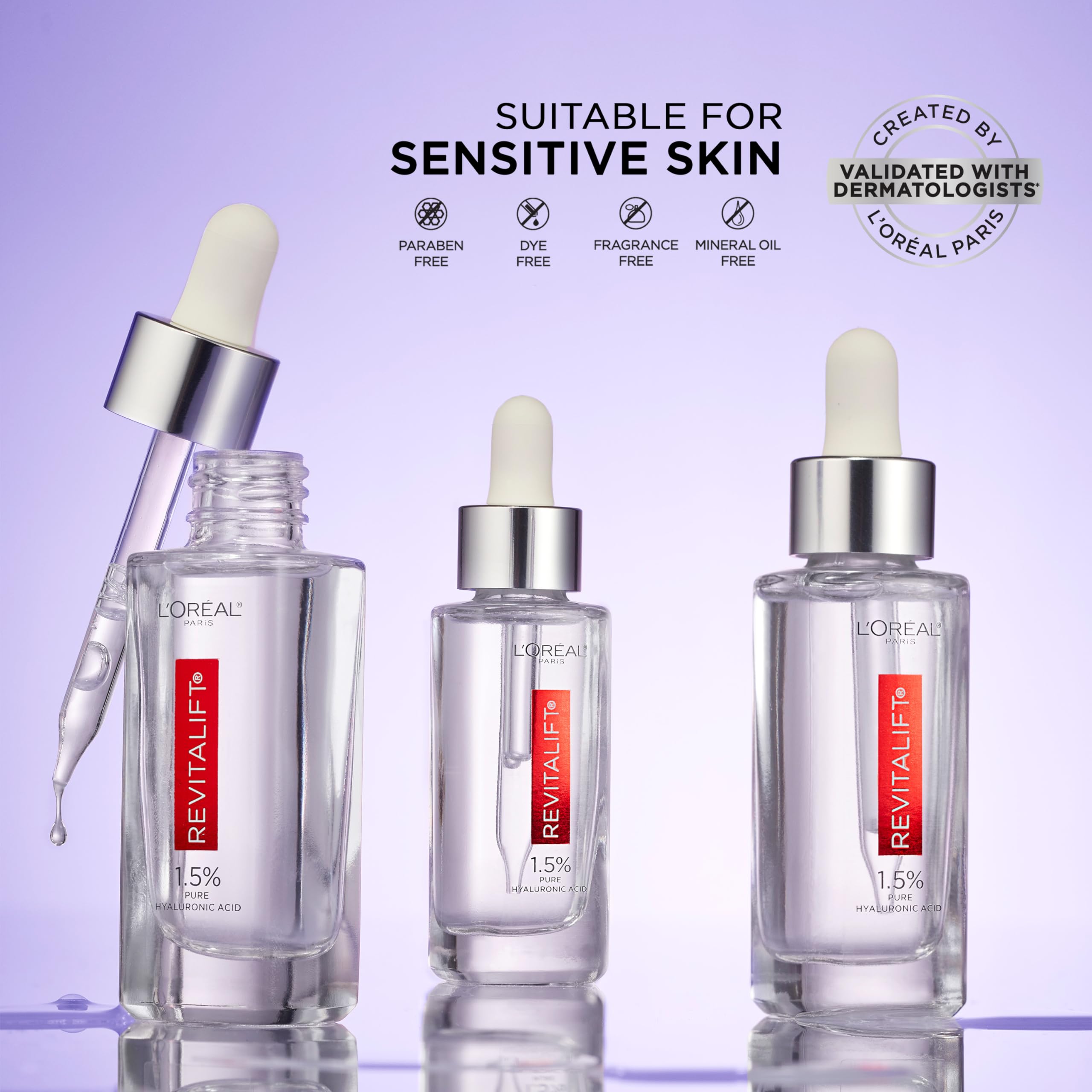 Elefair Tech L'Oreal Paris Revitalift 1.5% Pure Hyaluronic Acid Serum for Face, - Elefair Tech Official Product View 7