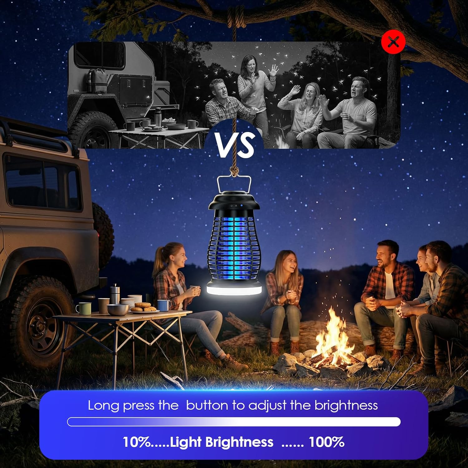 Cordless outdoor and indoor bug zapper by otlotrte, rechargeable mosquito killer with a compact, portable design.