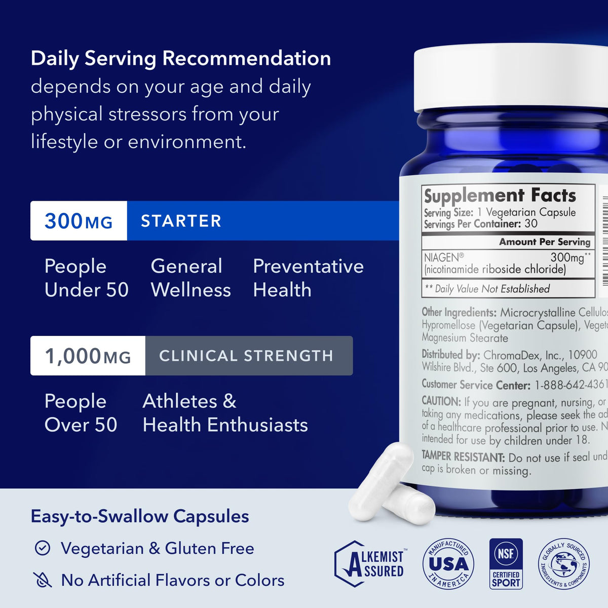 TRU NIAGEN NAD Supplement Nicotinamide Riboside 300mg 30 - TRU NIAGEN Official Imagery - 8