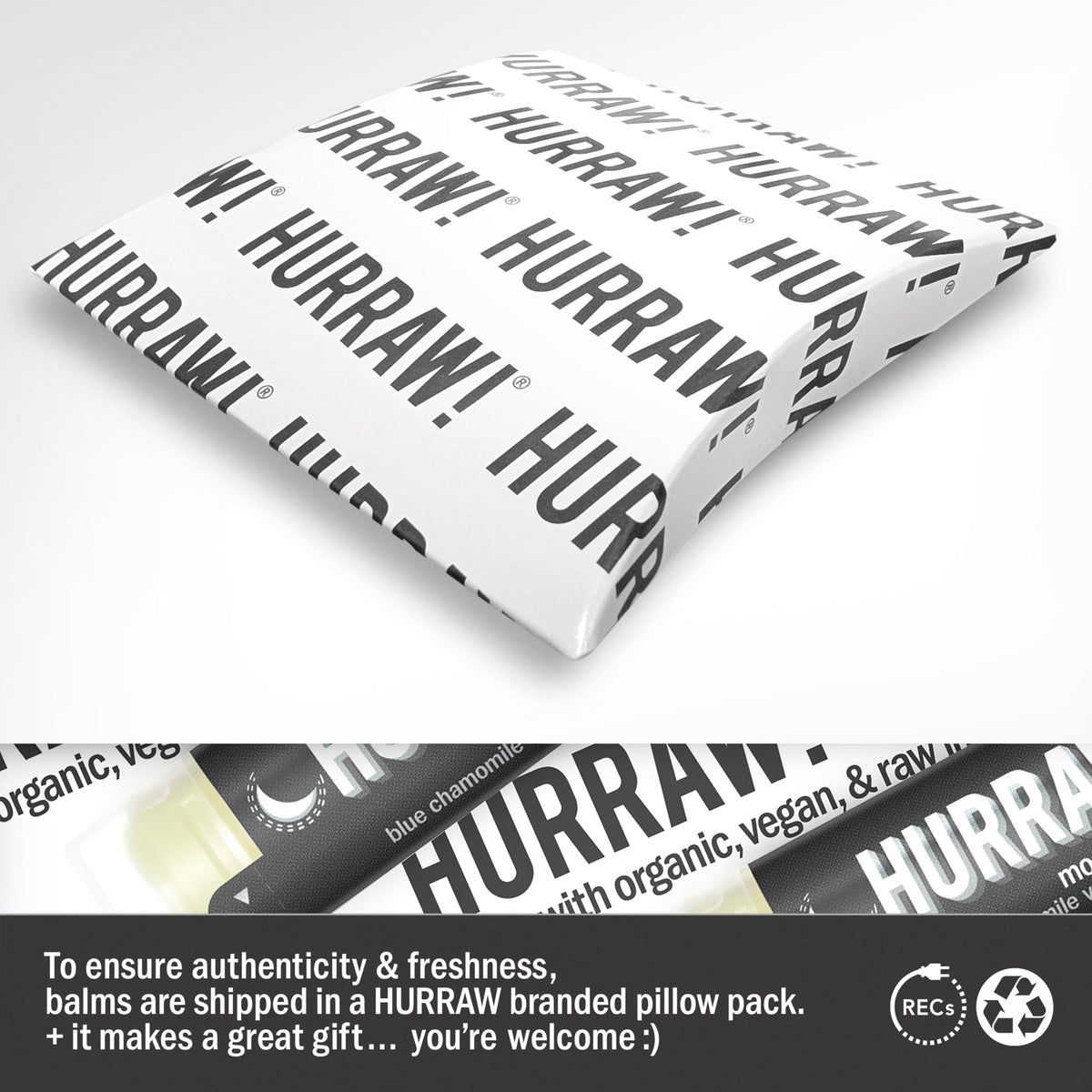 Hurraw Moon Night Treatment Lip Balm 5 Pack Organic - HURRAW! Official Imagery - 5