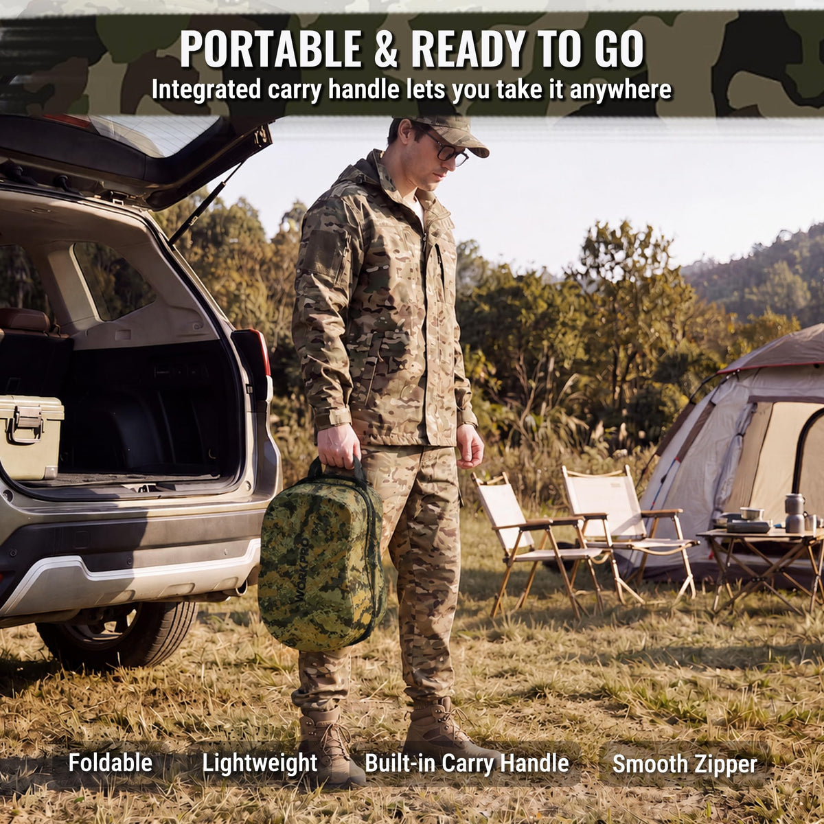 WORKPRO Hunting Seat Cushion Outdoor Seat Pad Camouflage - WORKPRO Official Imagery - 7