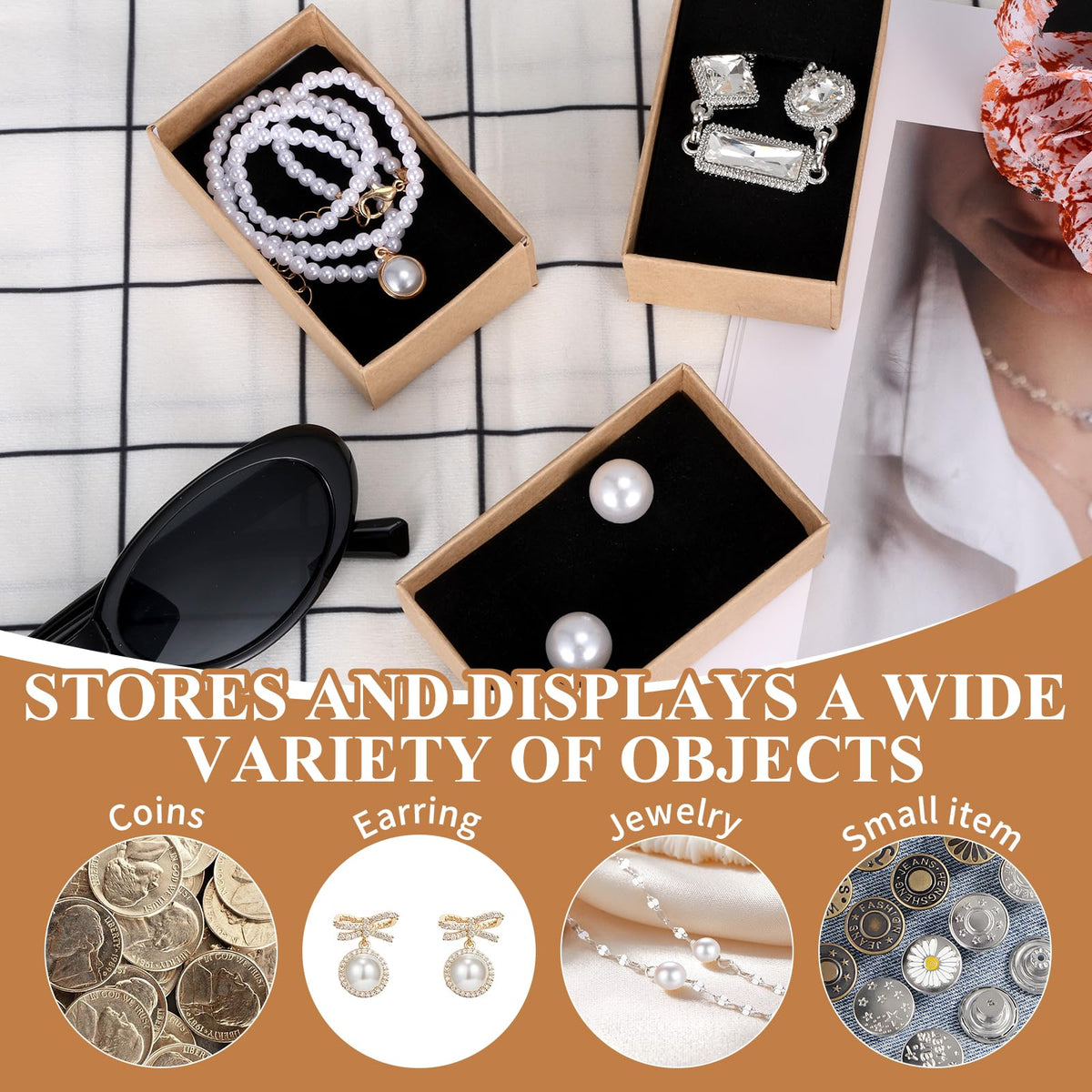 FUPMILPHRANX 96 Pack Jewelry Gift Boxes with Lids Small - FUPMILPHRANX Official Imagery - 6