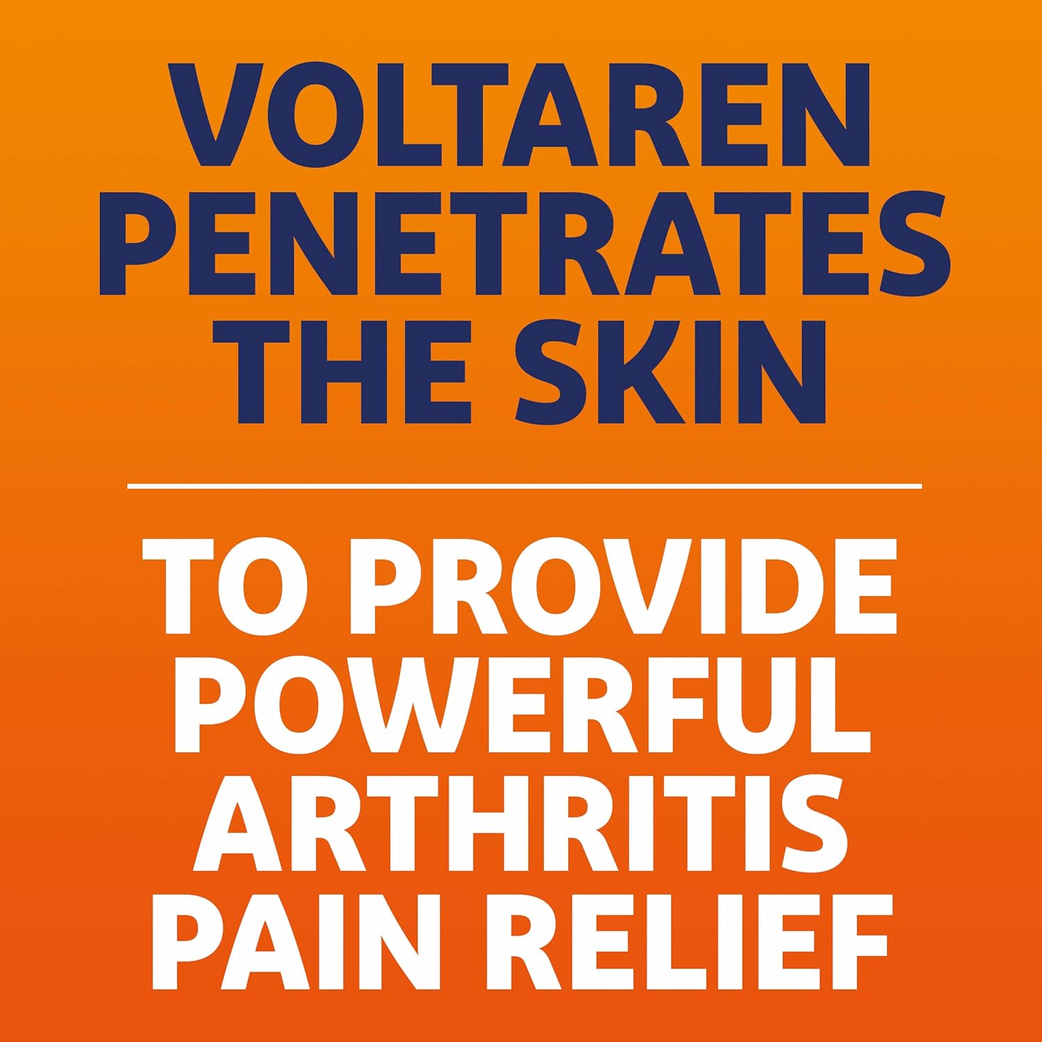 Voltaren Arthritis Pain Relief Gel with 1% Diclofenac Sodium, a topical NSAID for reducing joint pain and inflammation.
