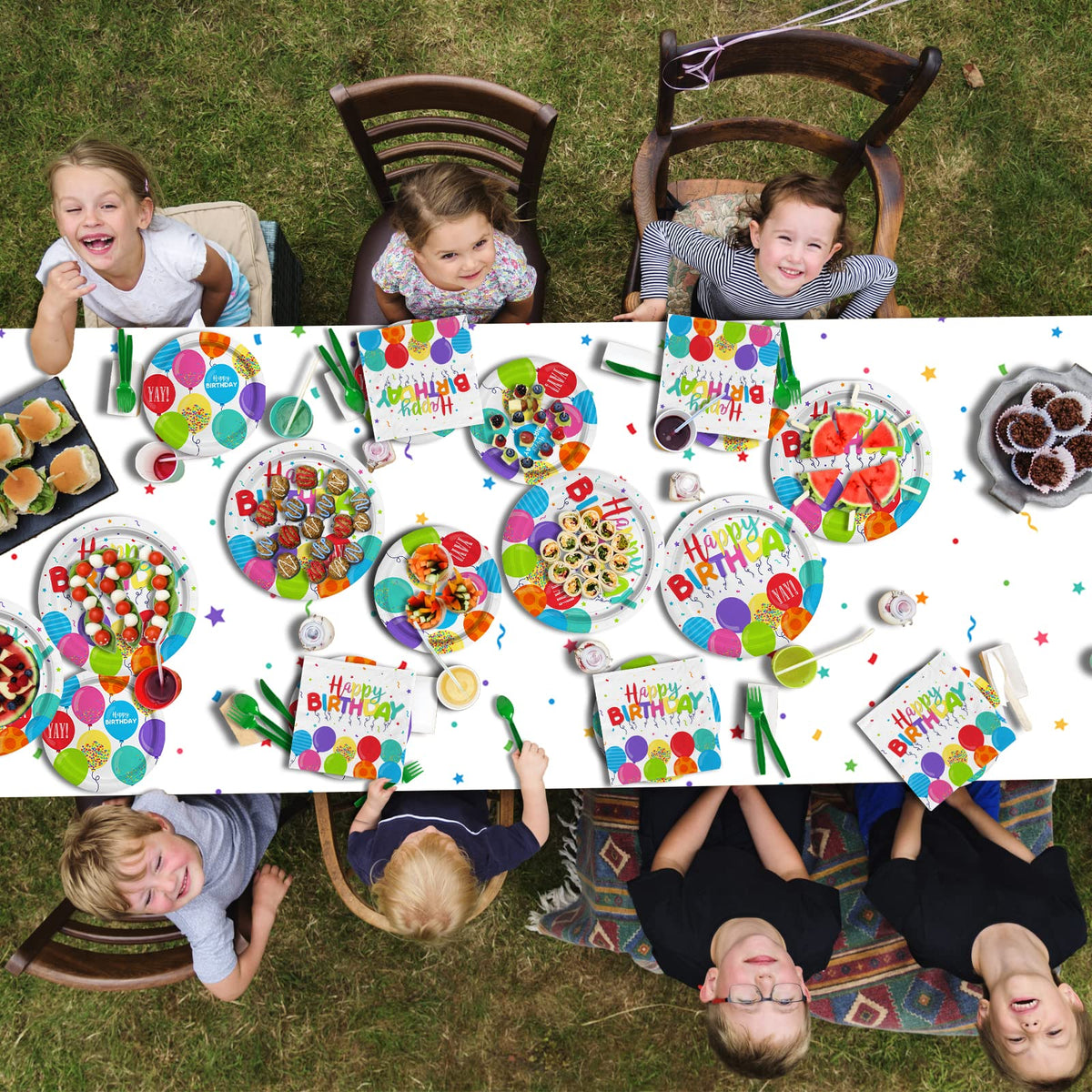 Birthday Party Supplies Disposable Paper Plates Napkins Cups - Gatherfun Official Imagery - 7