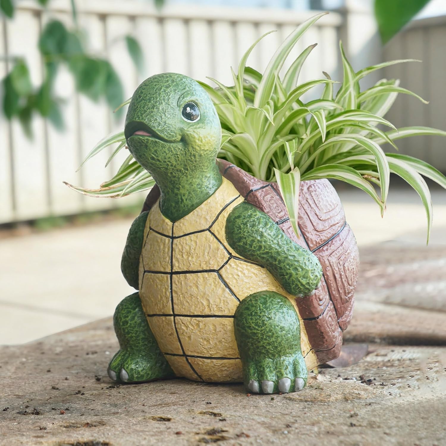 Saysmile cute turtle-shaped succulent planters with drainage holes, small indoor plant pots for succulents and small plants