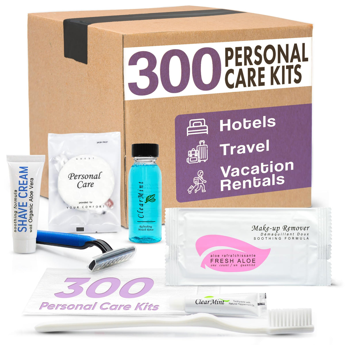 1 Shoppe Personal Care Travel Toiletries Kit 300 Piece - 1-Shoppe All-in-Kit Official Imagery - 2